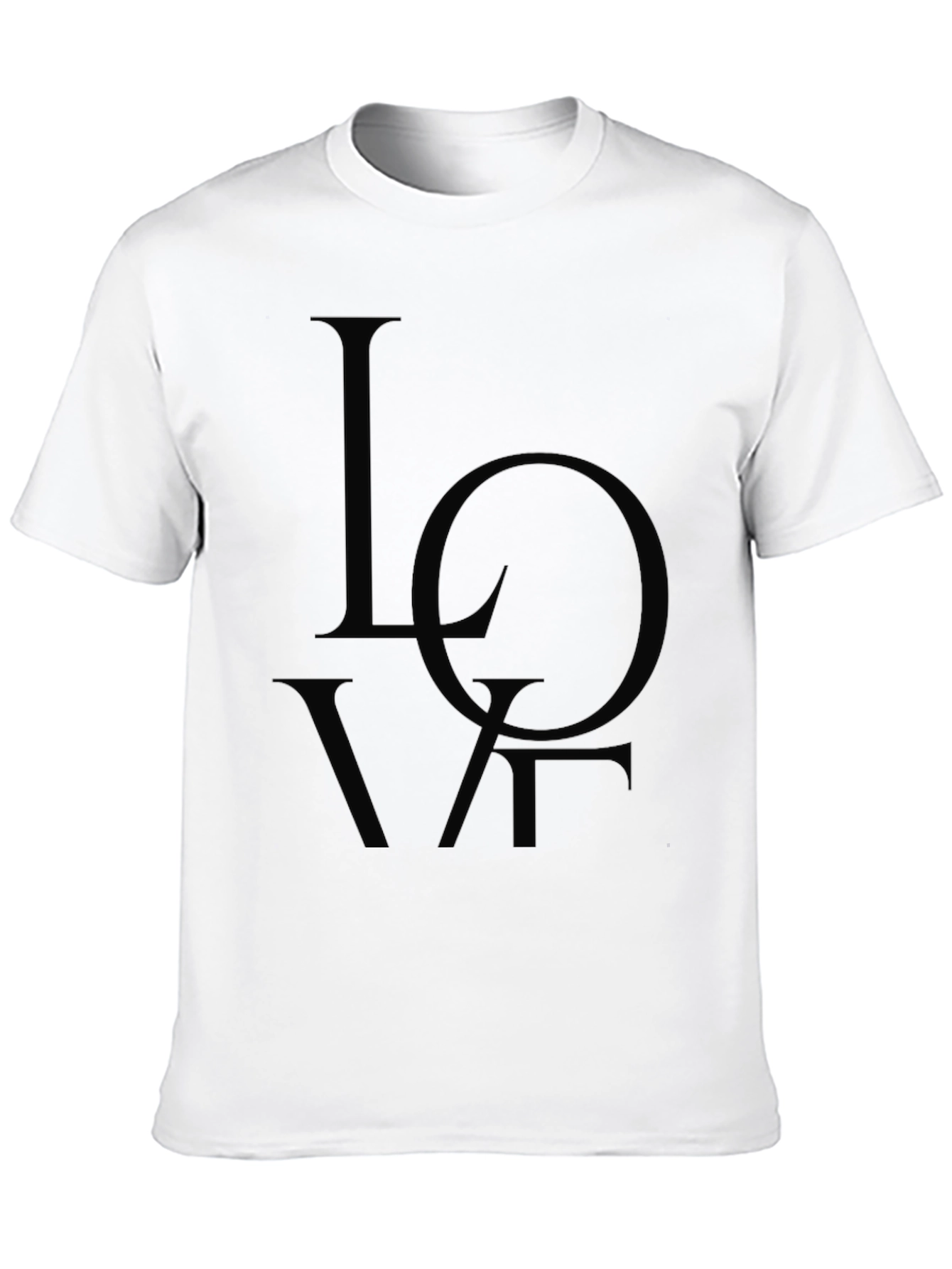 LOVE Graphic Tee - Mens Casual Black T-Shirt