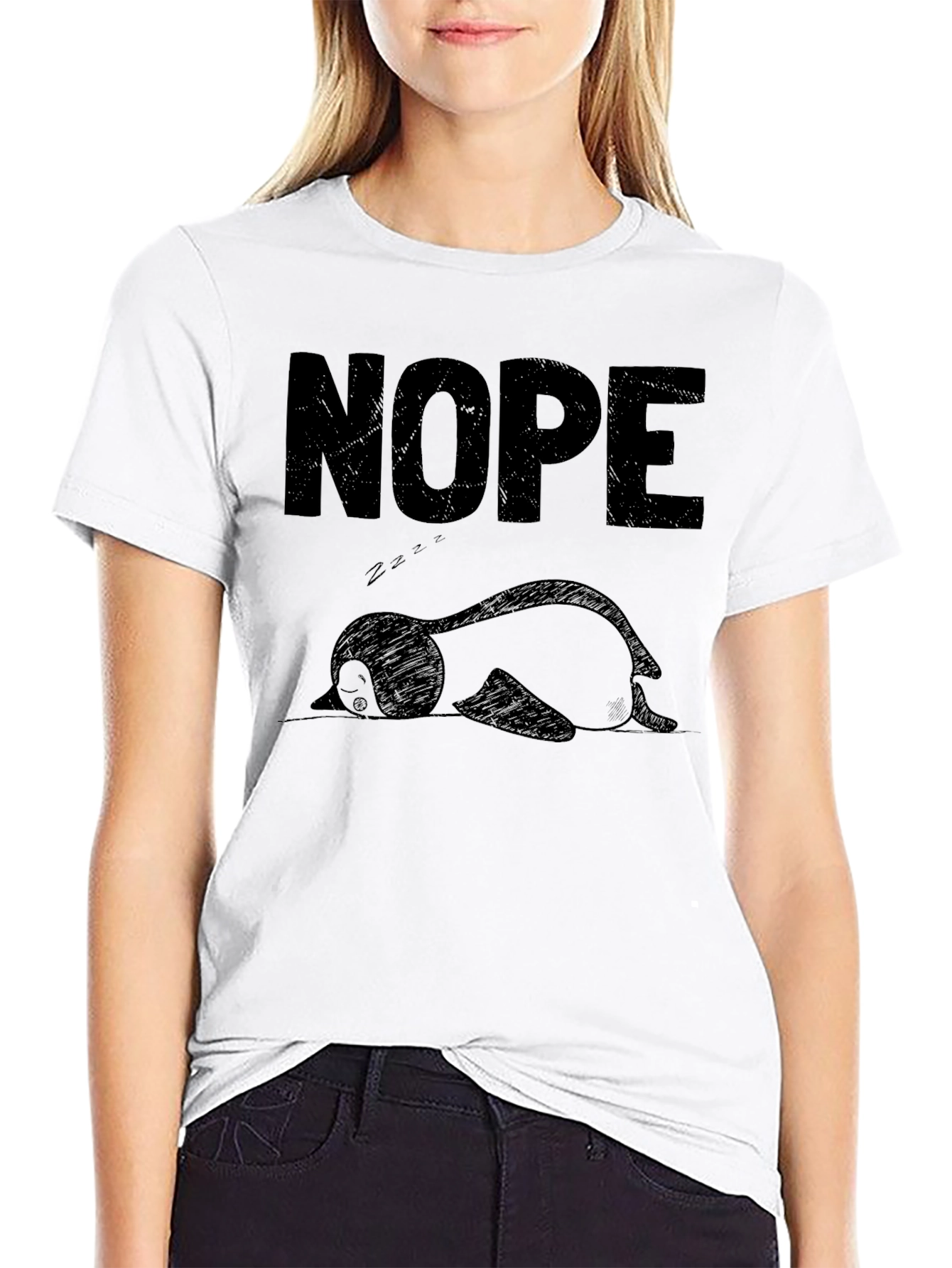 Nope Penguin T-Shirt - Funny Graphic Tee