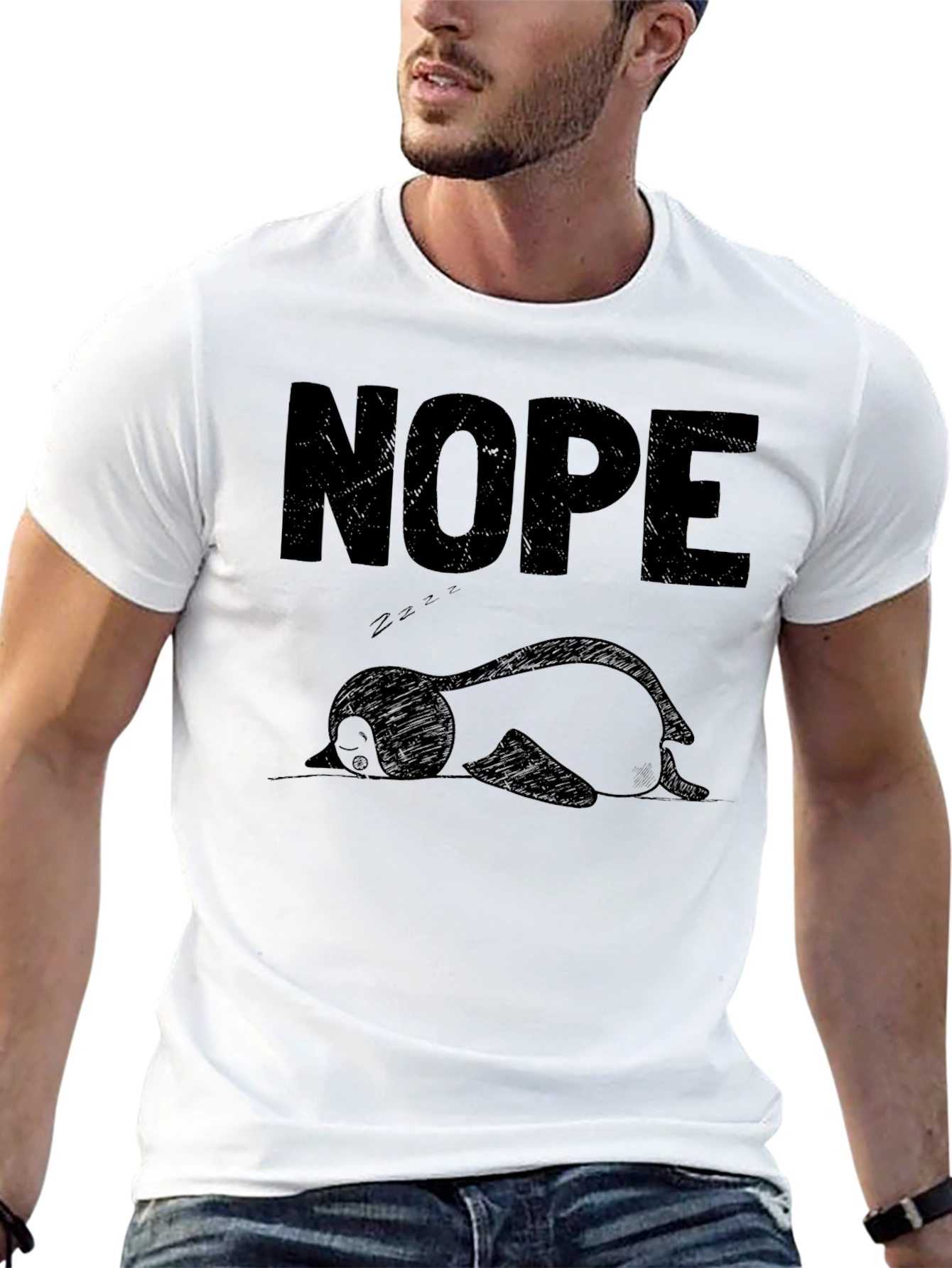 Nope Penguin T-Shirt - Funny Graphic Tee