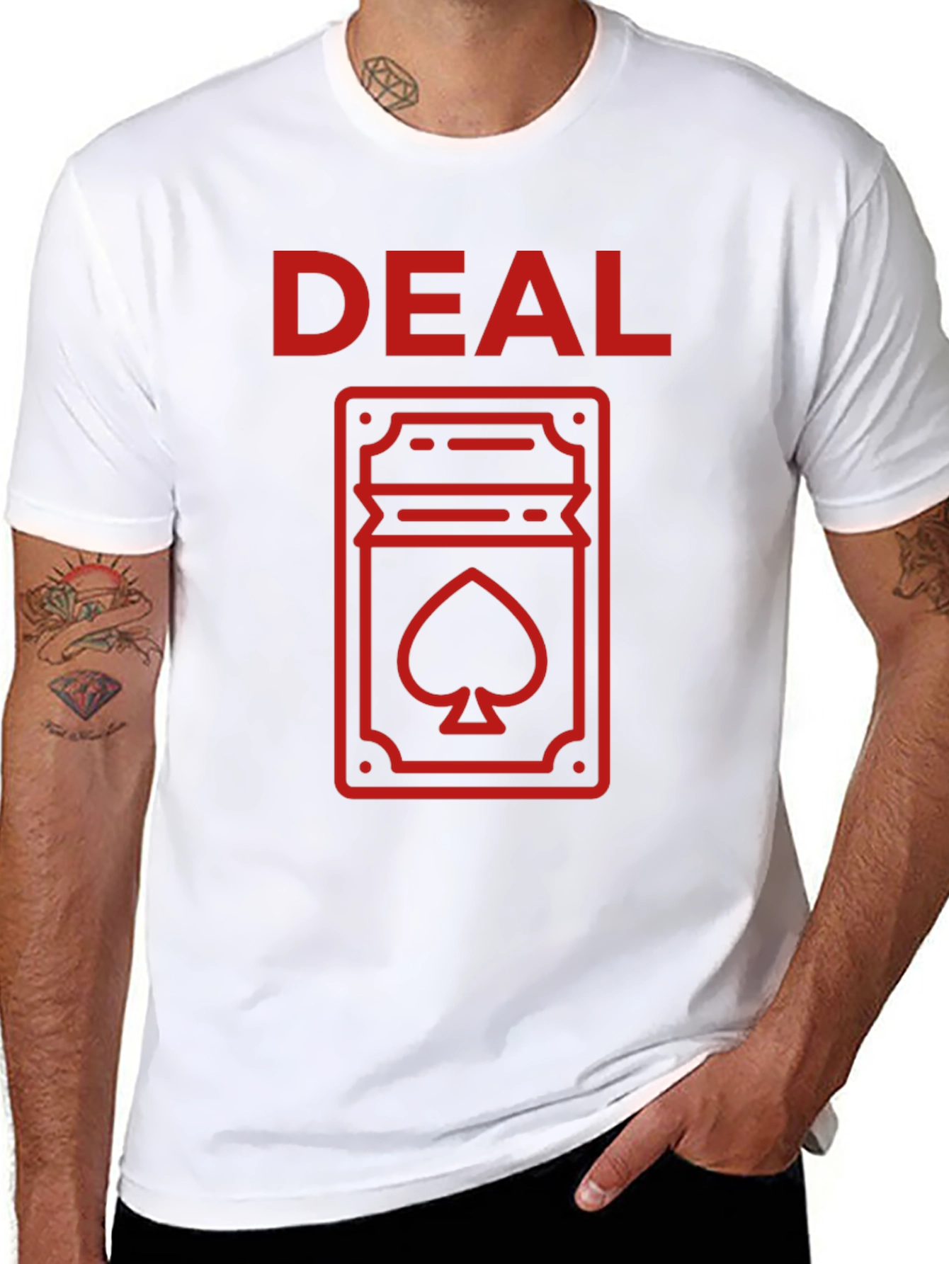 DEAL Spade Card Graphic Tee - Black