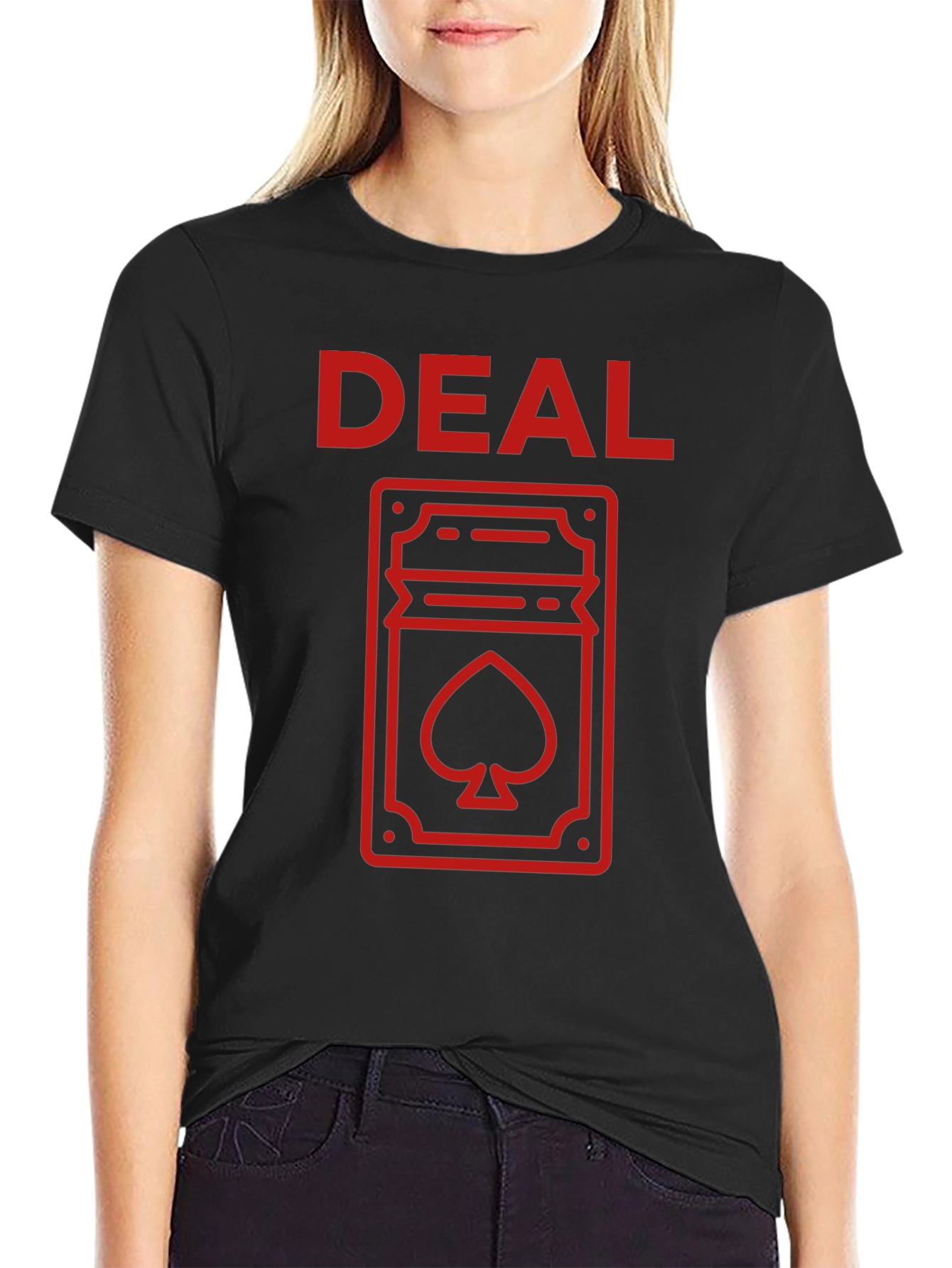 DEAL Spade Card Graphic Tee - Black