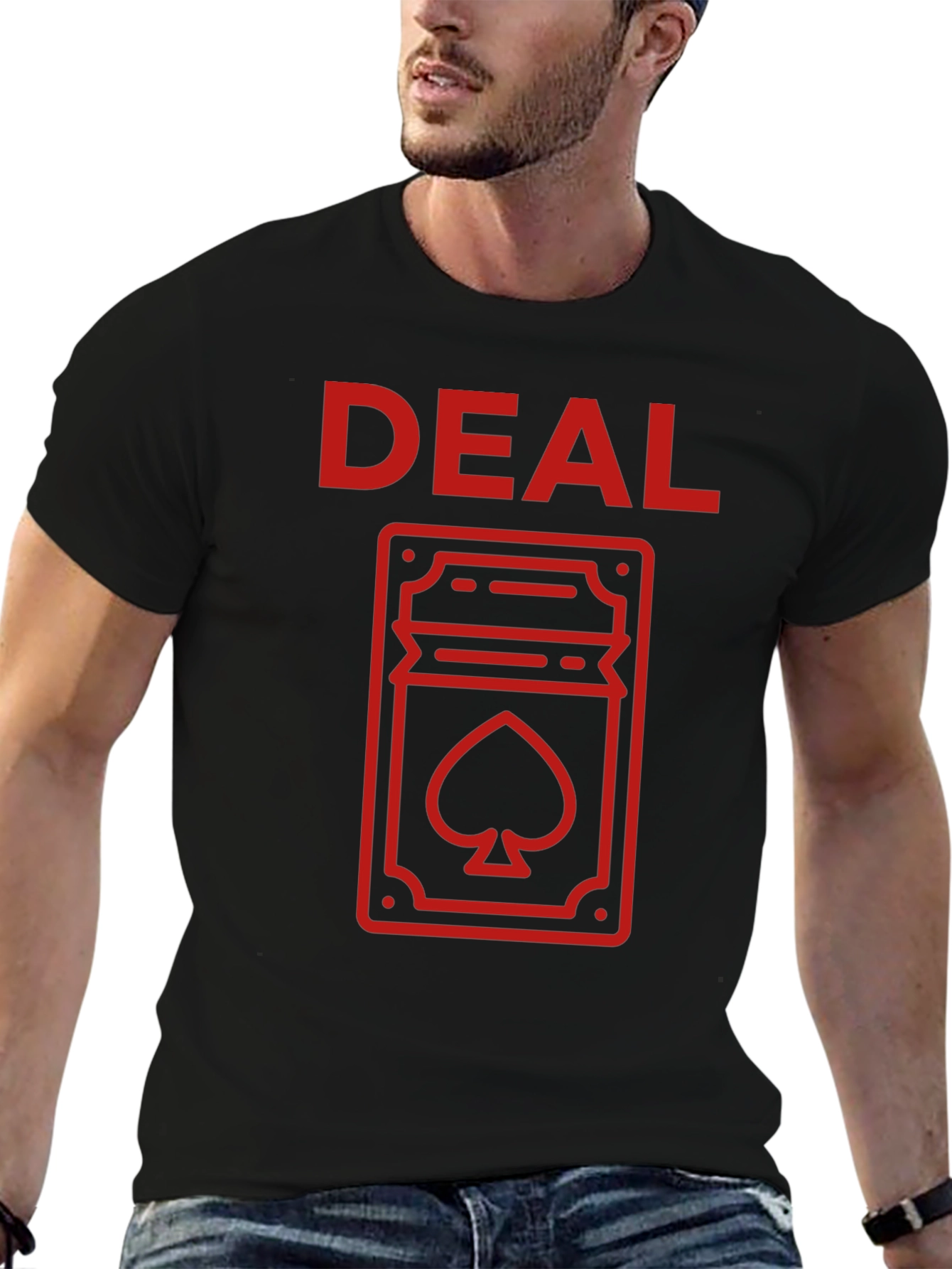 DEAL Spade Card Graphic Tee - Black