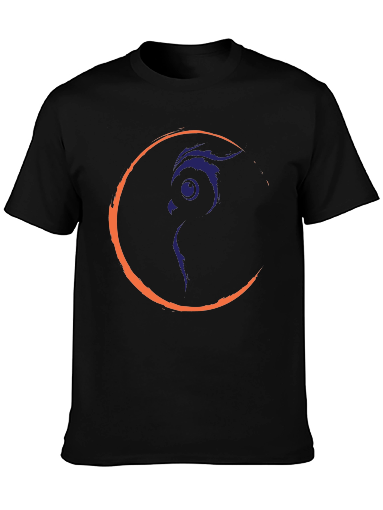 Owl Moon Graphic Tee - Black Crew Neck T-Shirt