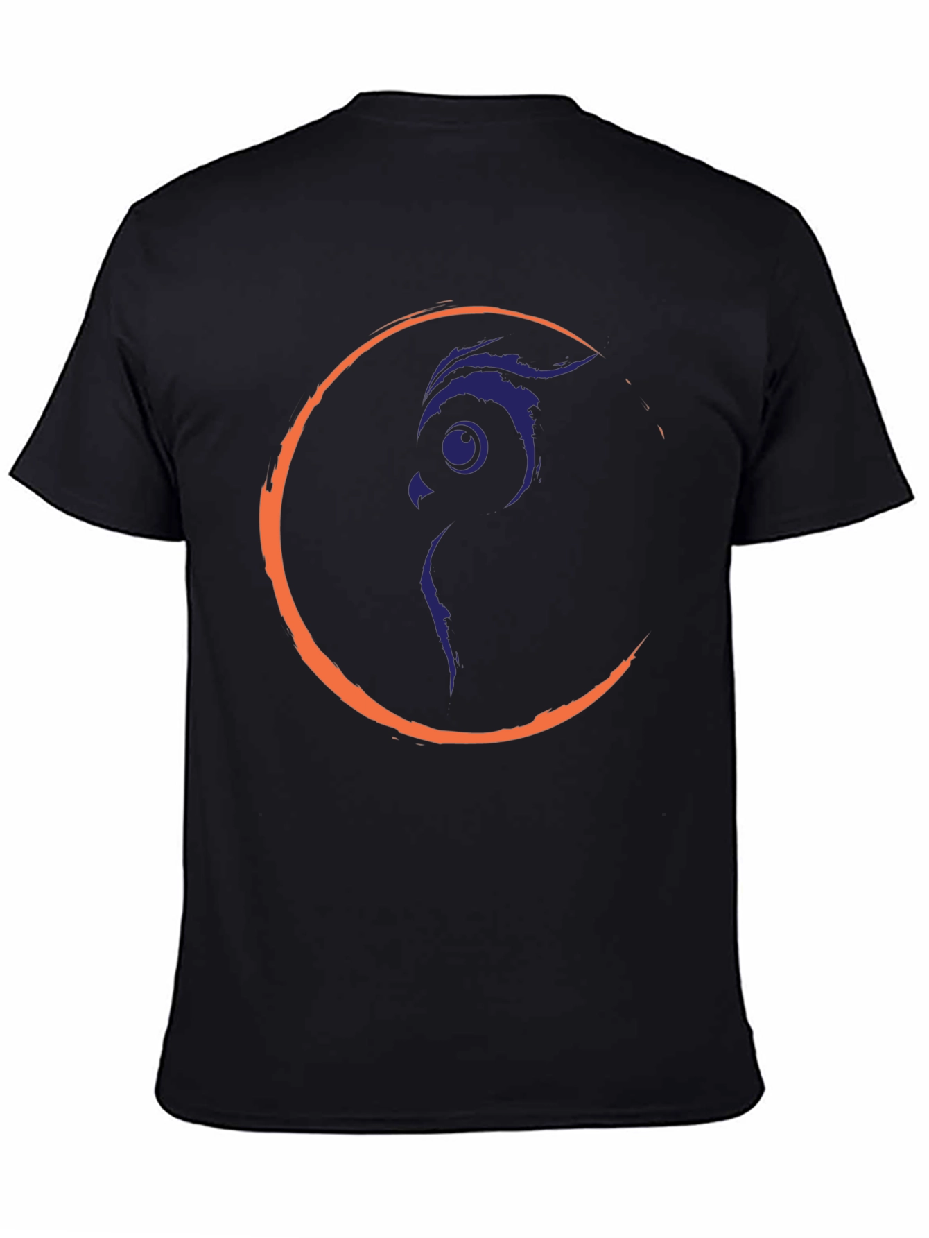 Owl Moon Graphic Tee - Black Crew Neck T-Shirt