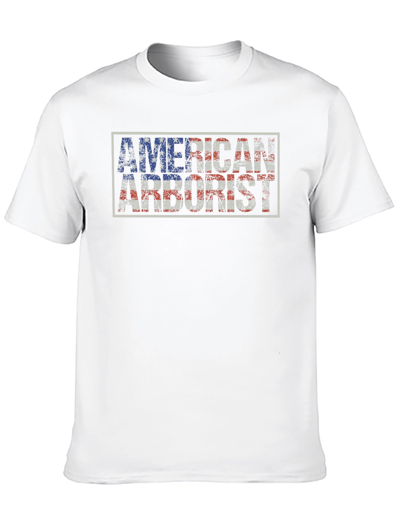 American Arborist T-Shirt - Tree Surgeon USA Flag