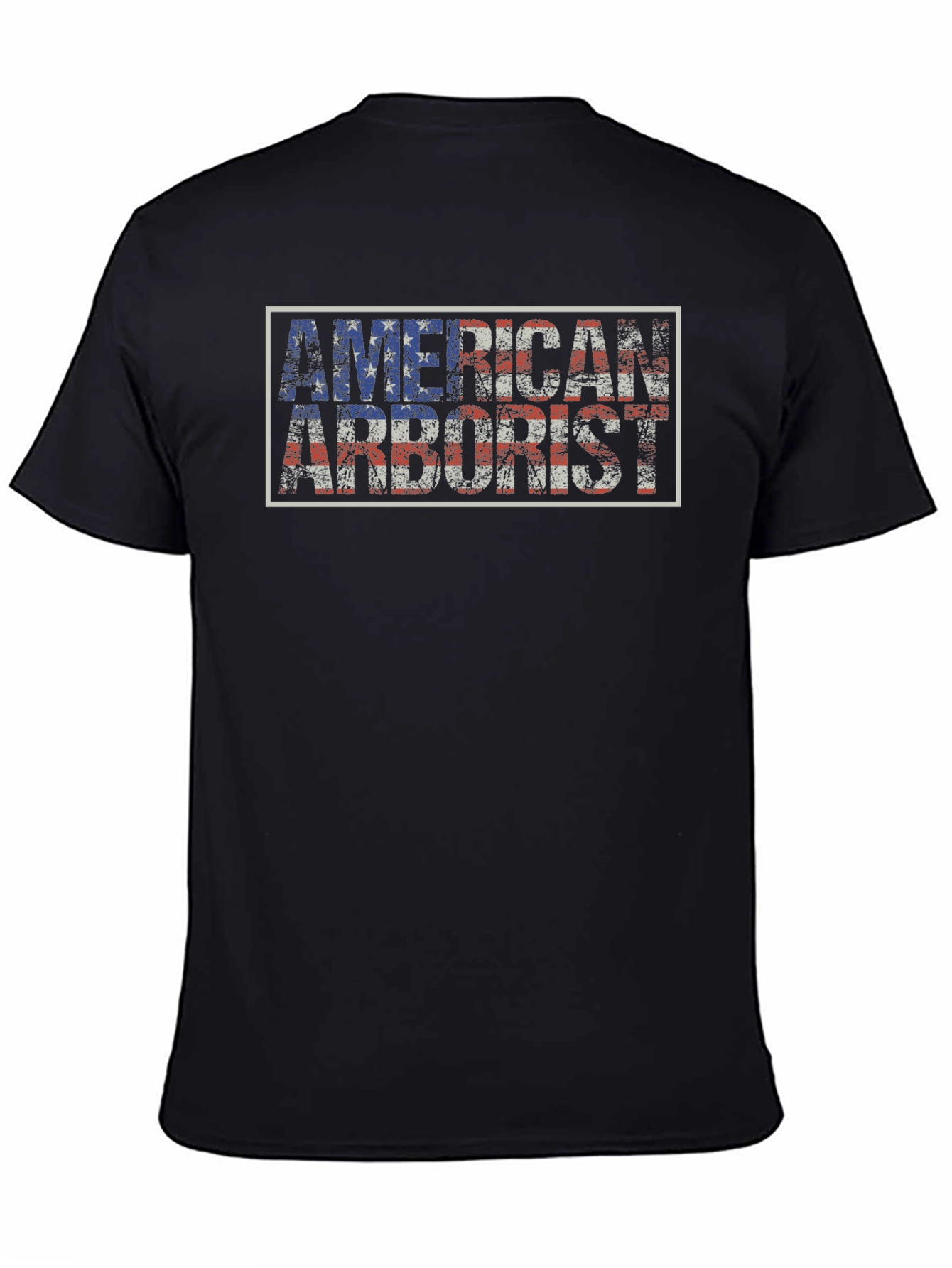 American Arborist T-Shirt - Tree Surgeon USA Flag