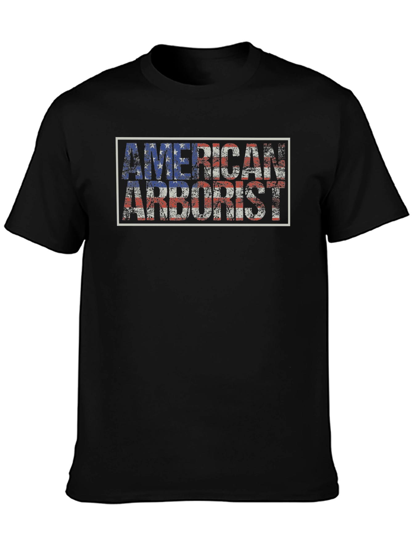 American Arborist T-Shirt - Tree Surgeon USA Flag