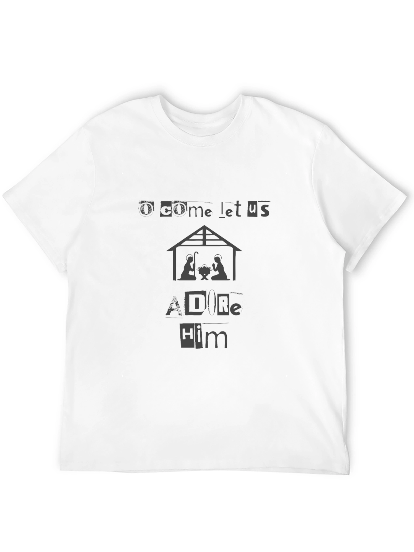 O Come Let Us Adore Him Nativity T-Shirt
