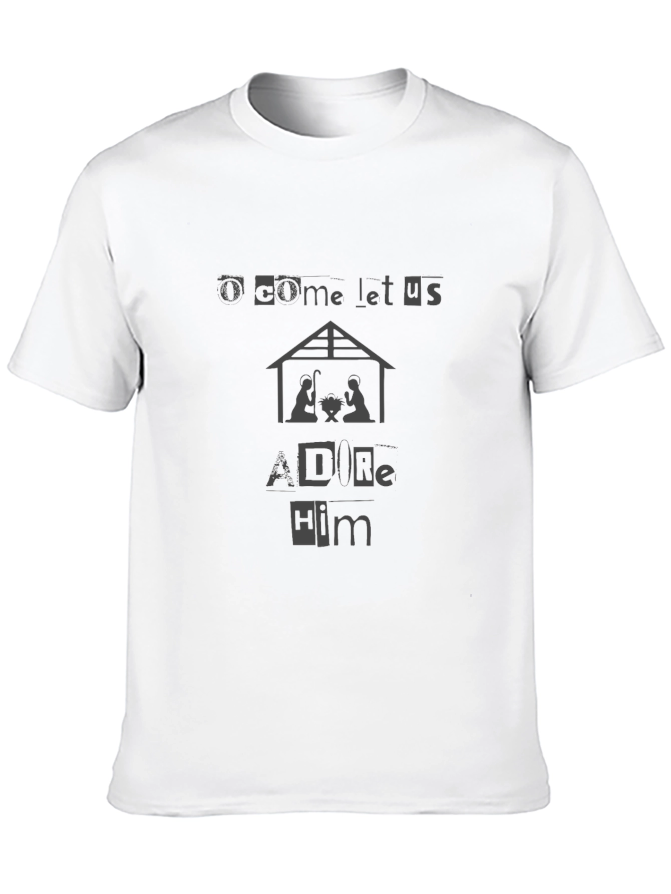 O Come Let Us Adore Him Nativity T-Shirt