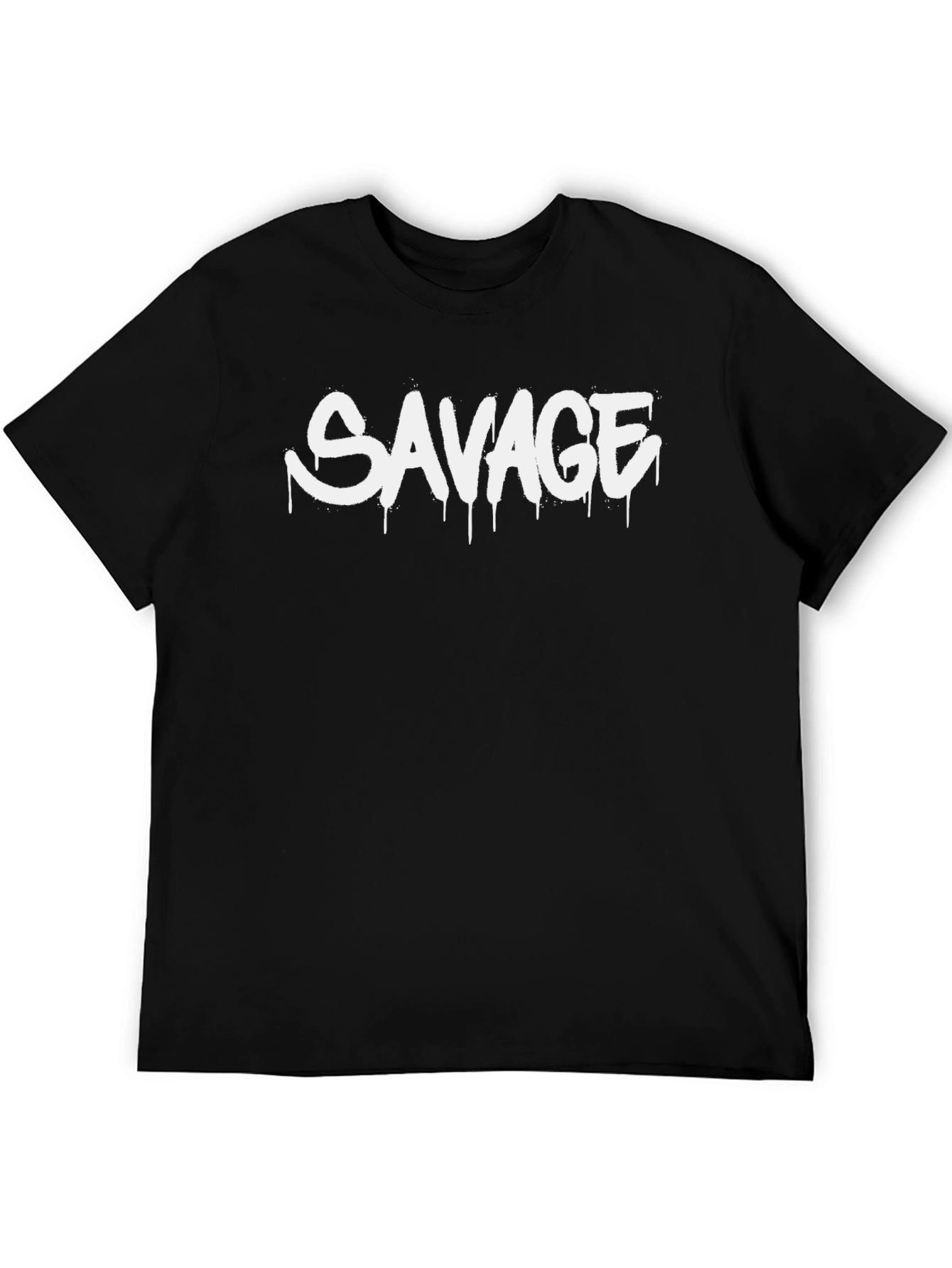Savage Graphic Print Black T-Shirt