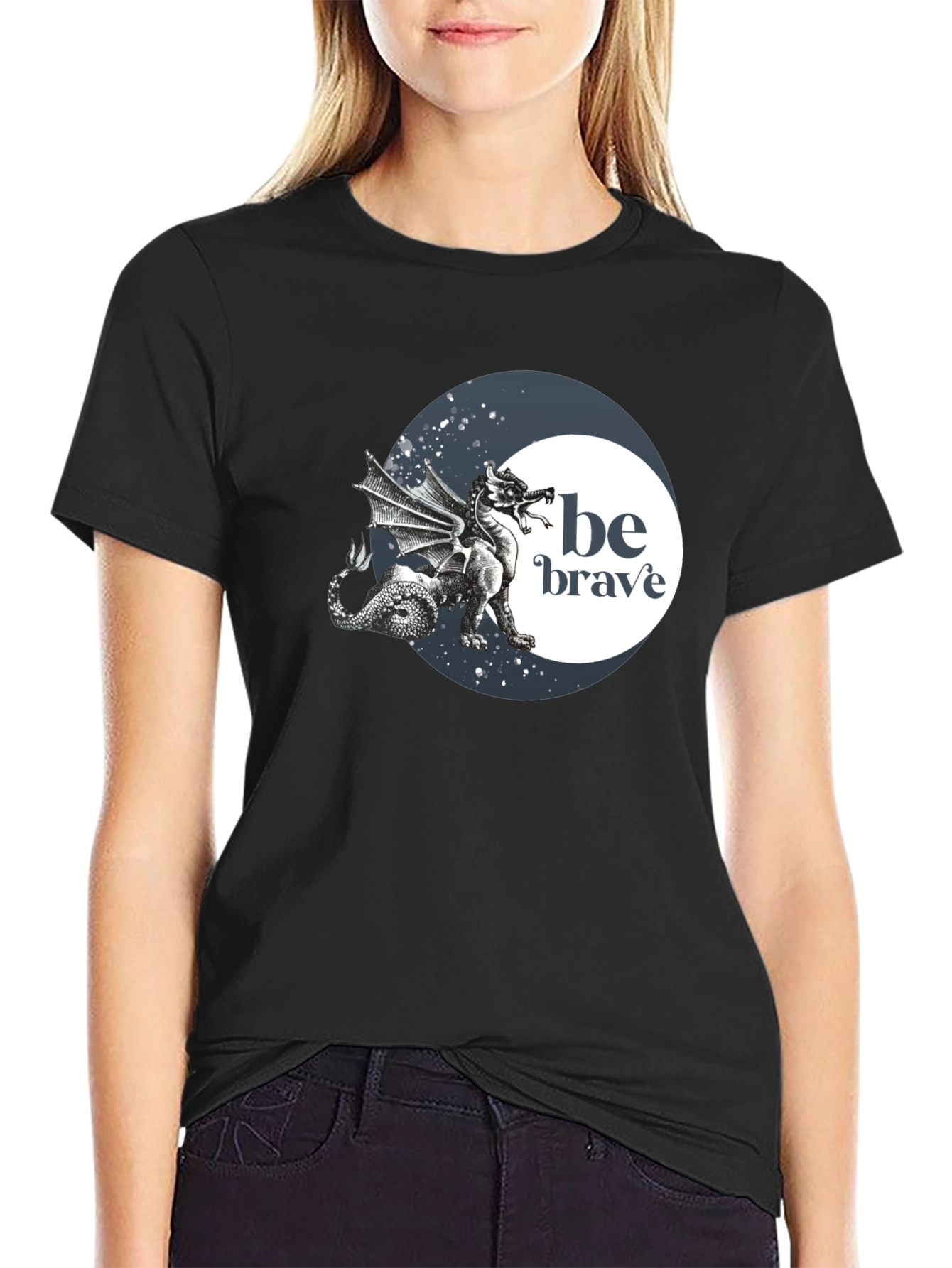 Be Brave Dragon Graphic T-Shirt