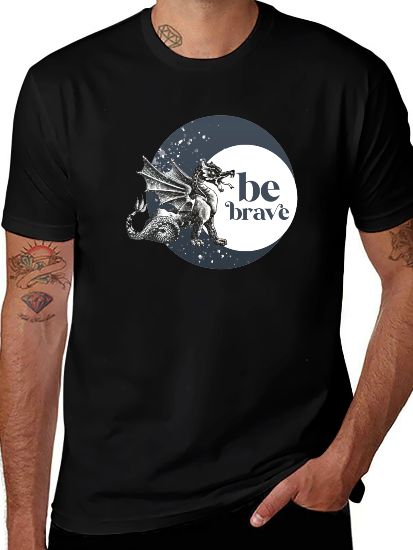 Be Brave Dragon Graphic T-Shirt
