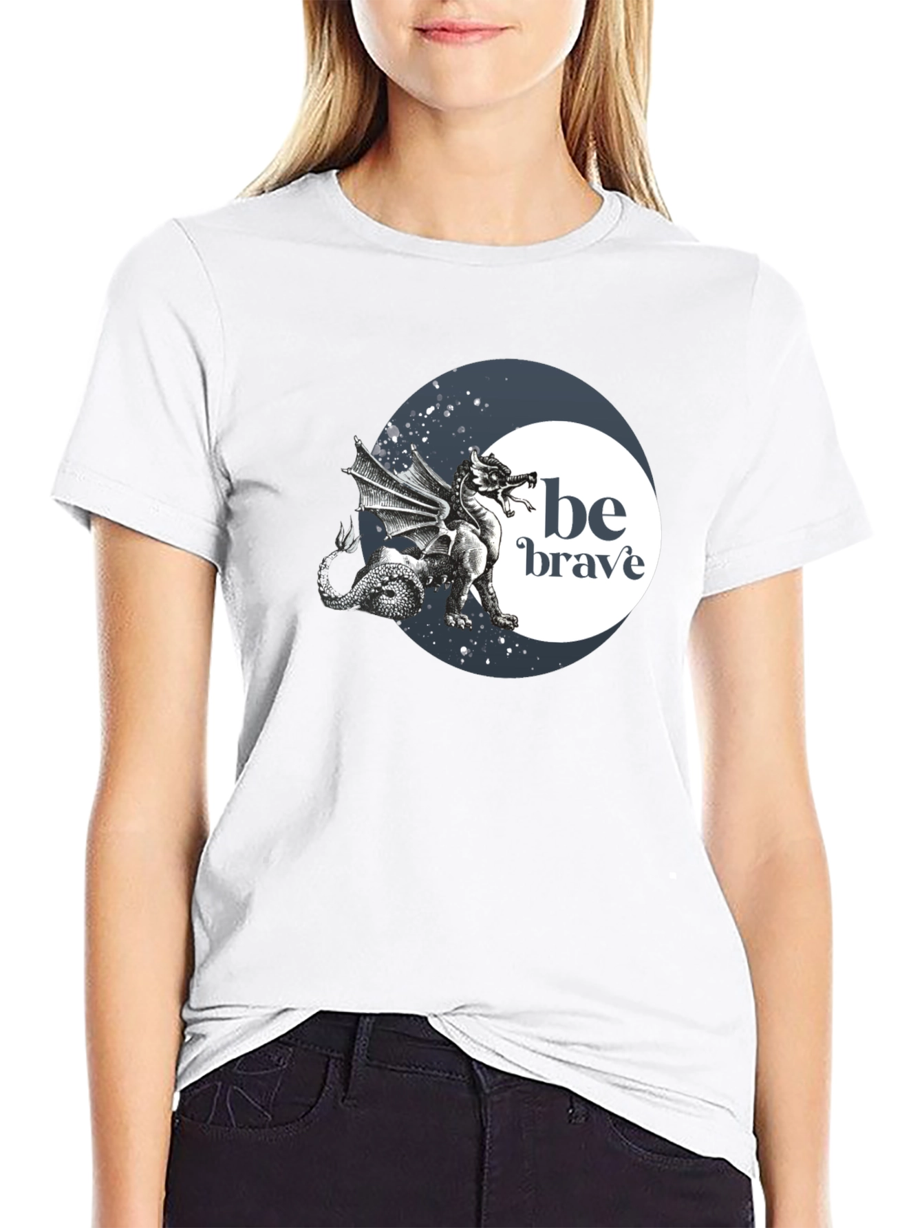 Be Brave Dragon Graphic T-Shirt