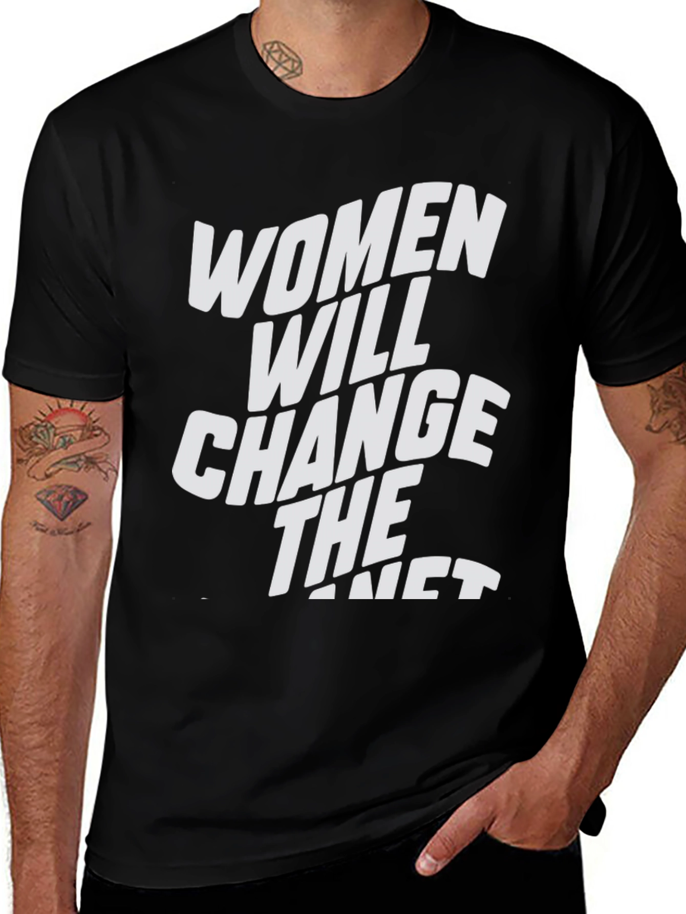 Women Will Change the Planet Black T-Shirt