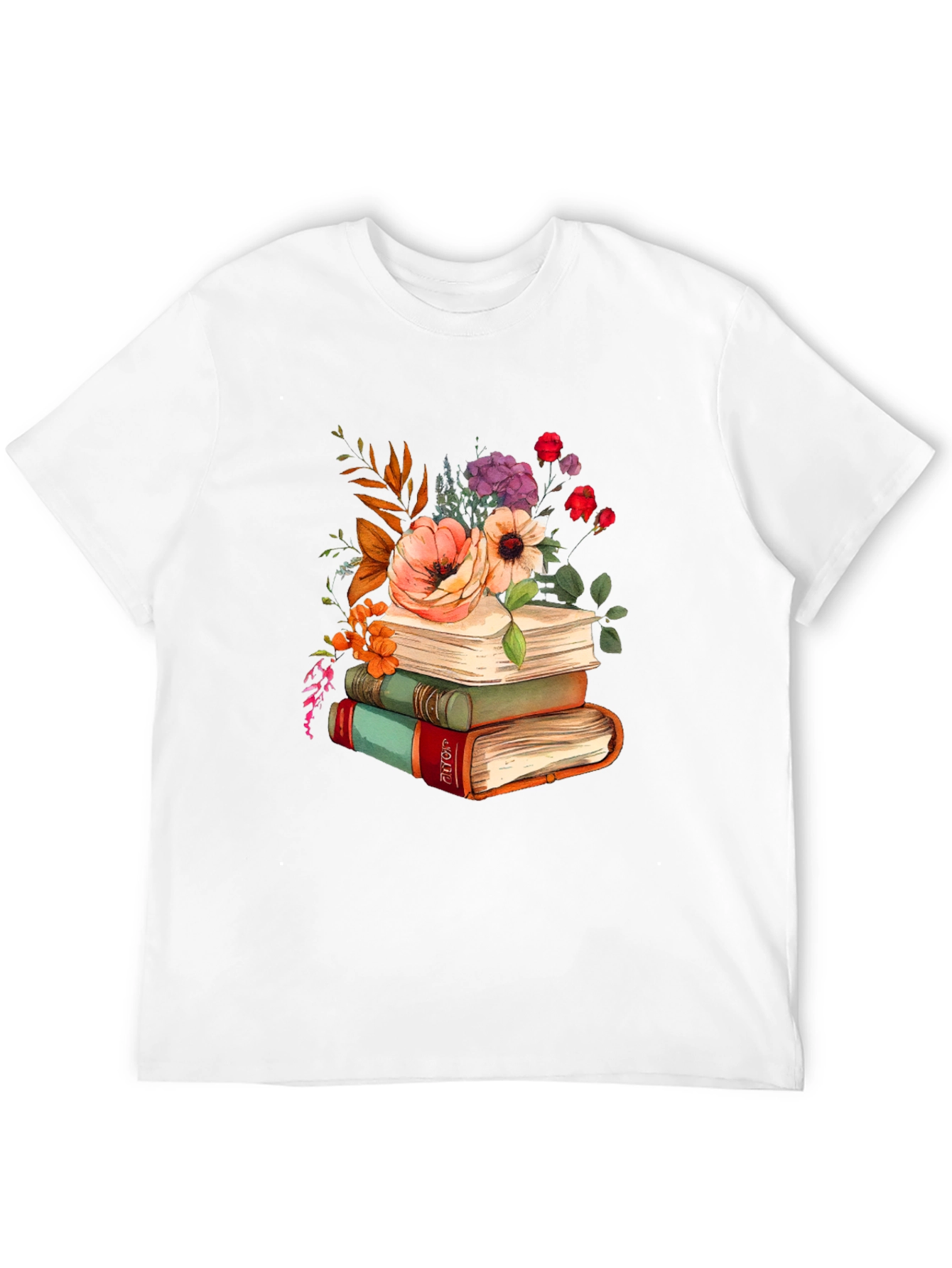 Floral Books T-Shirt - Readers Delight