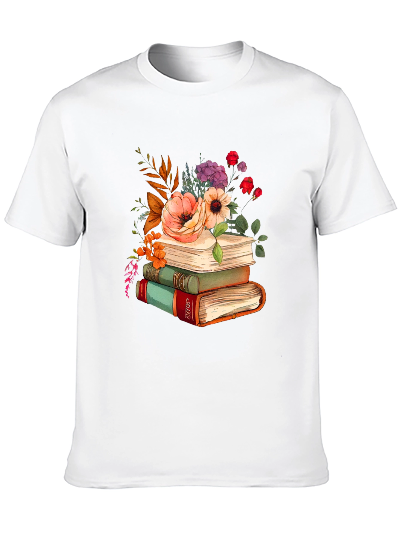 Floral Books T-Shirt - Readers Delight