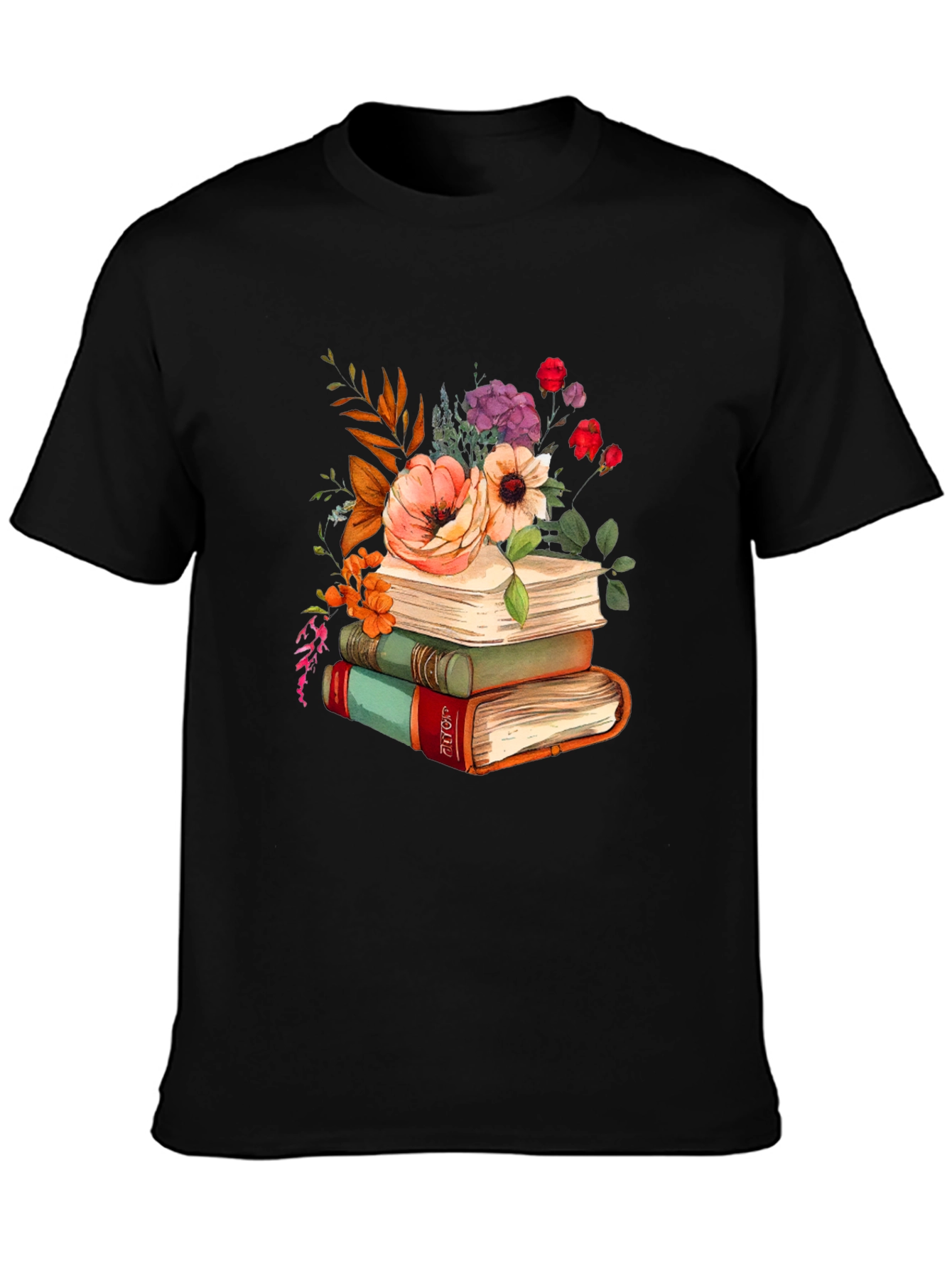 Floral Books T-Shirt - Readers Delight