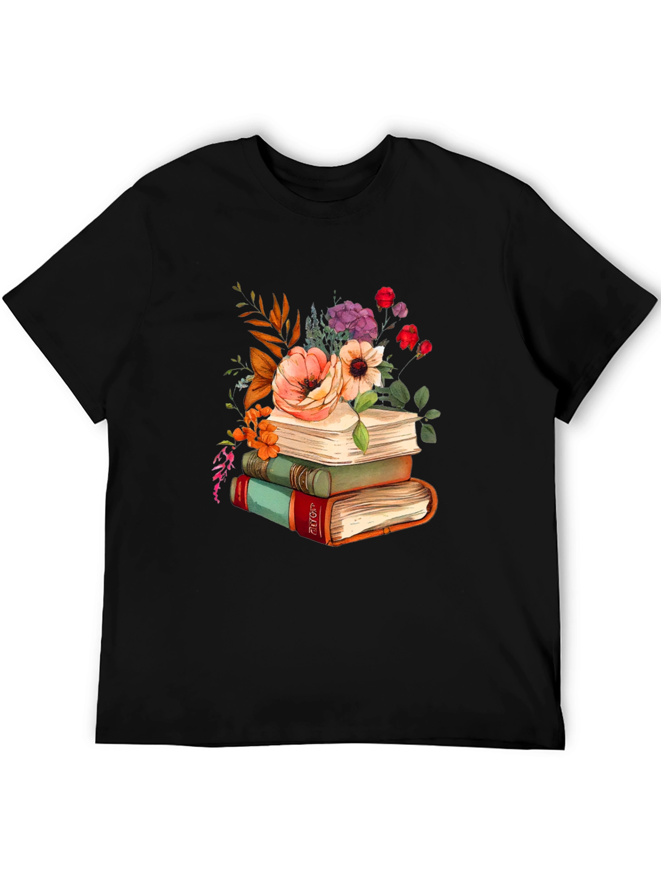 Floral Books T-Shirt - Readers Delight