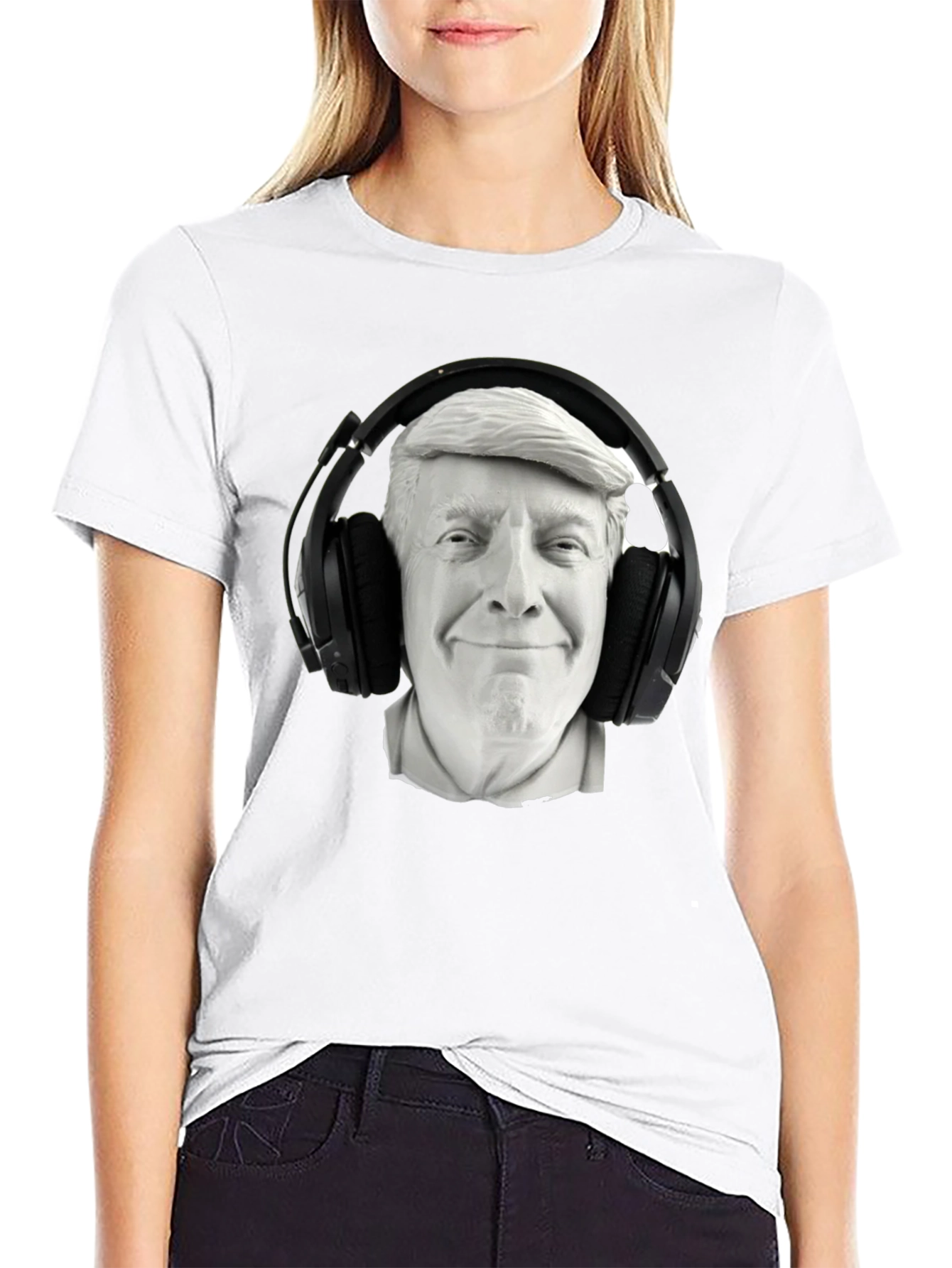 Trump DJ Graphic Tee - Black Cotton Blend