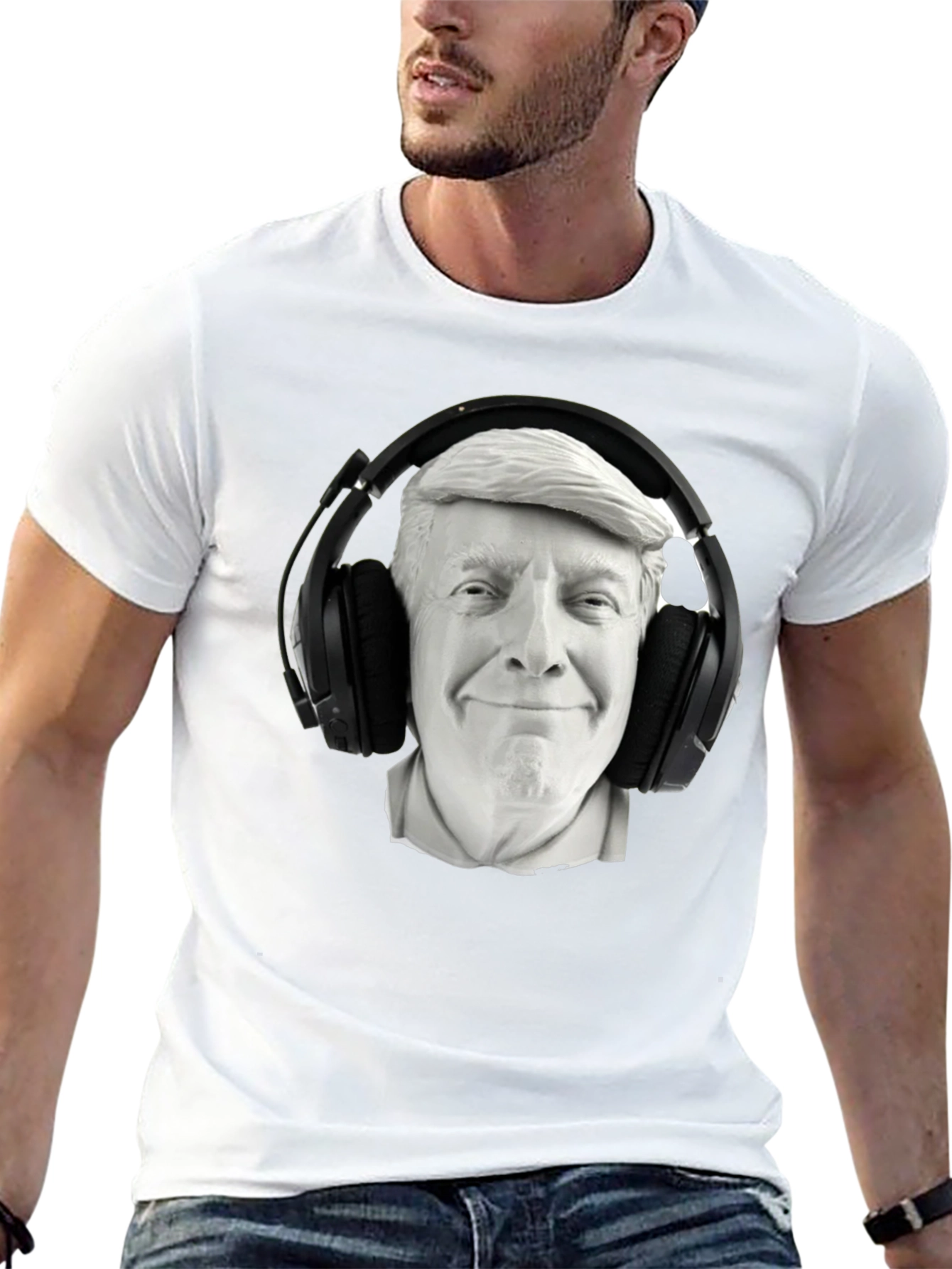 Trump DJ Graphic Tee - Black Cotton Blend