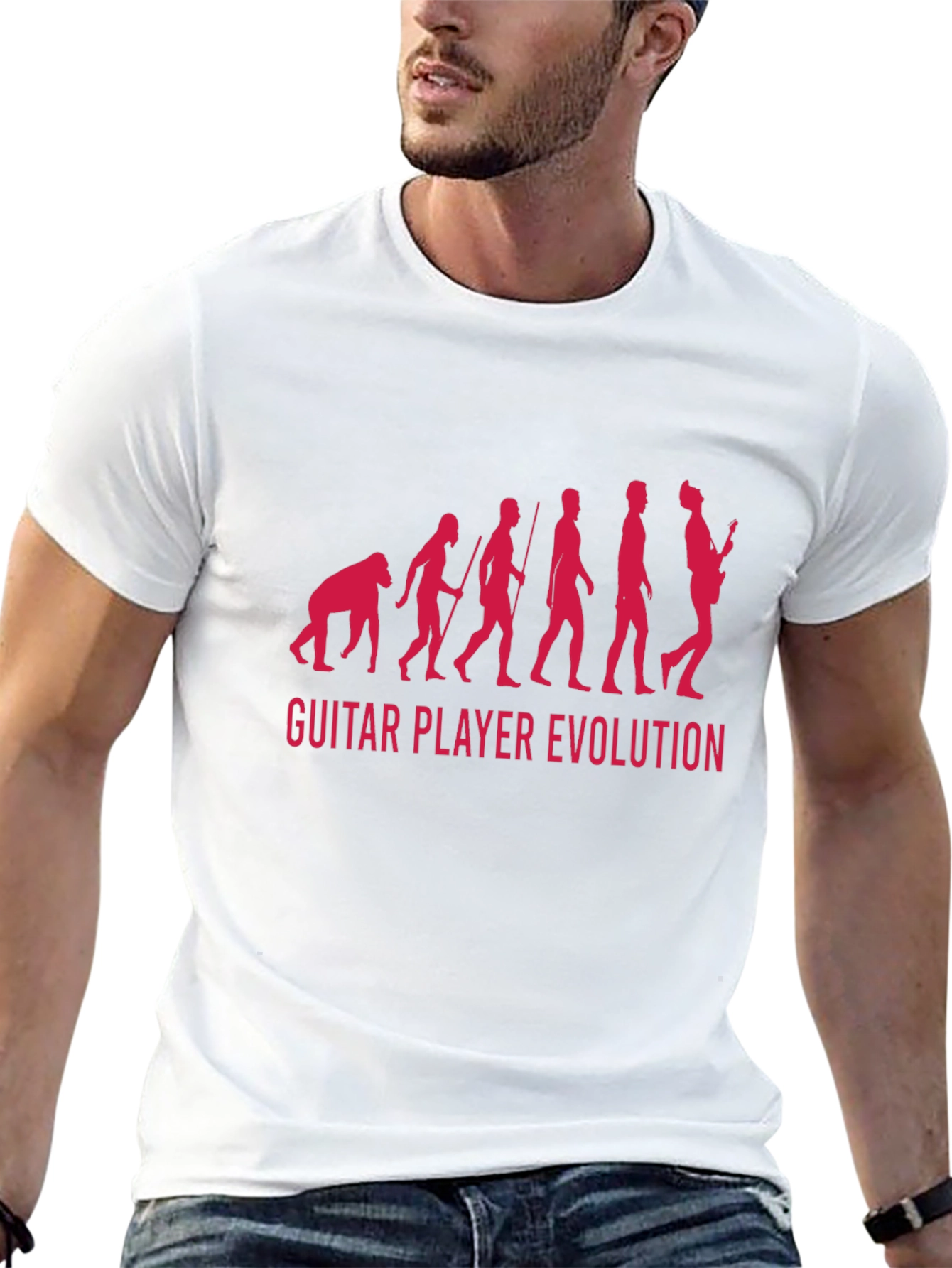 Guitar Player Evolution Graphic T-Shirt