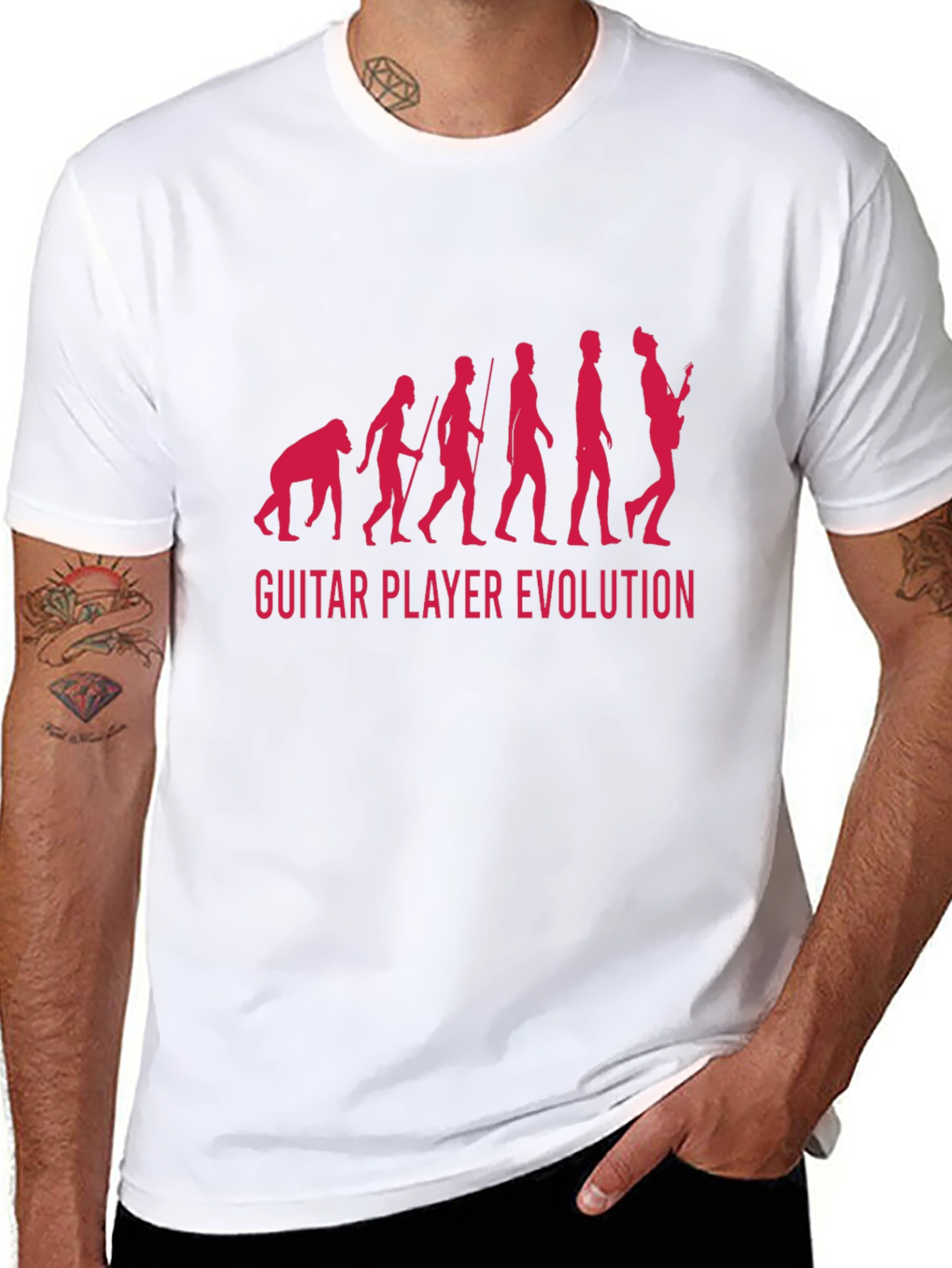 Guitar Player Evolution Graphic T-Shirt