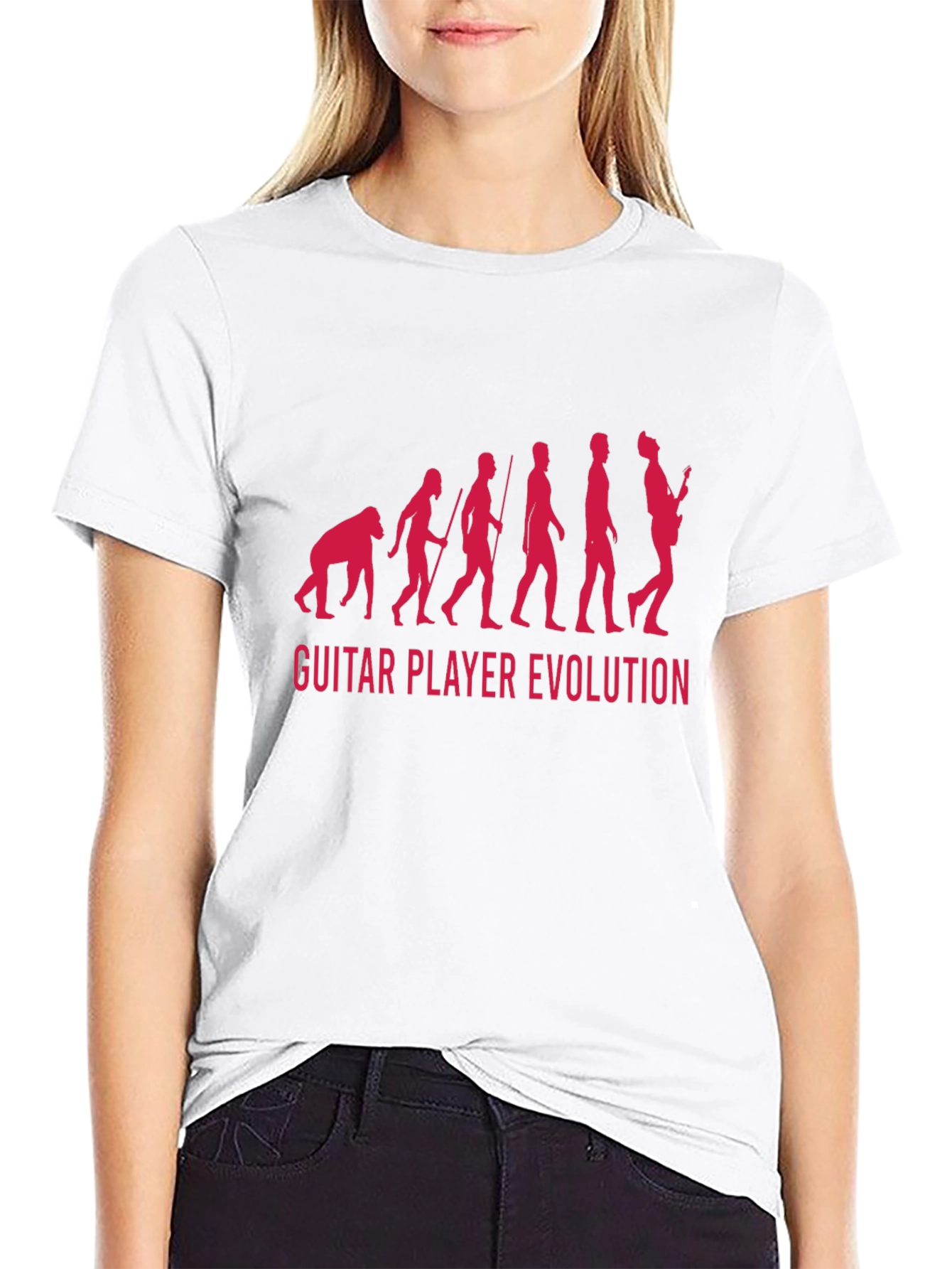 Guitar Player Evolution Graphic T-Shirt