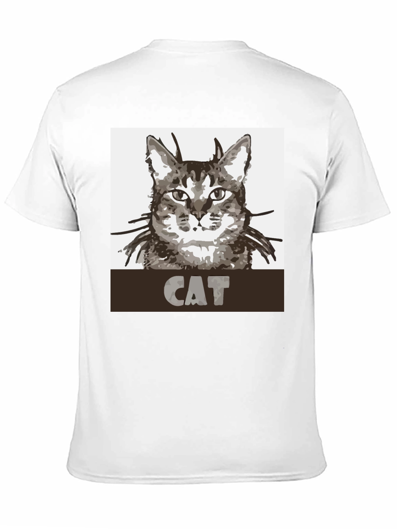 Cat Graphic Print Black T-Shirt