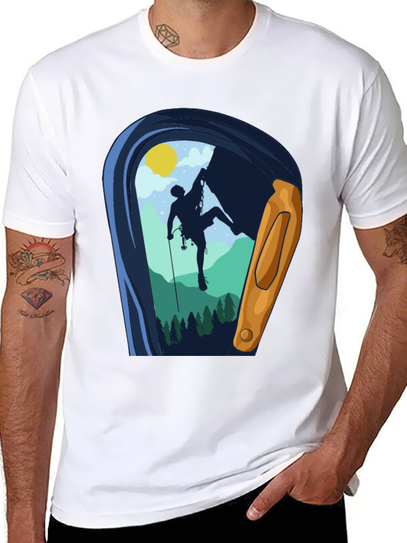 Rock Climbing T-Shirt Mountain Adventure Graphic Tee