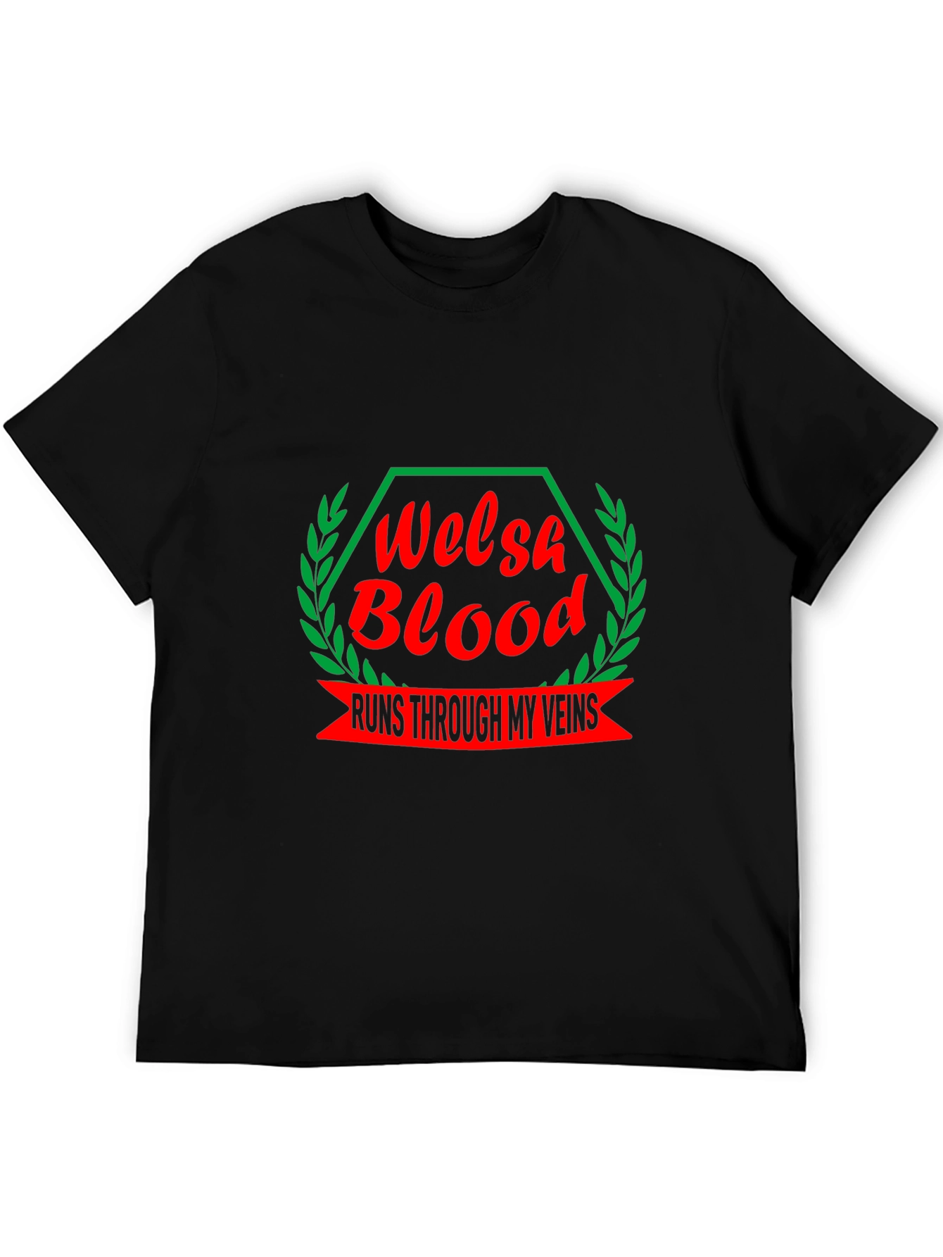 Welsh Blood T-Shirt - Red & Green Design