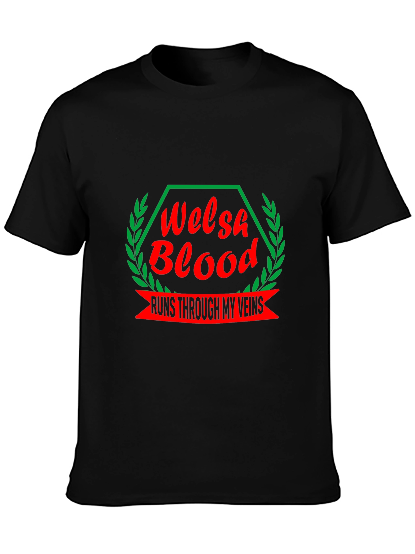Welsh Blood T-Shirt - Red & Green Design