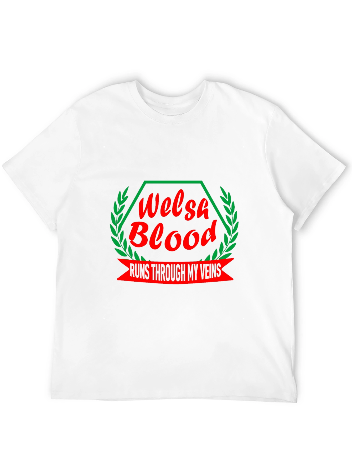 Welsh Blood T-Shirt - Red & Green Design