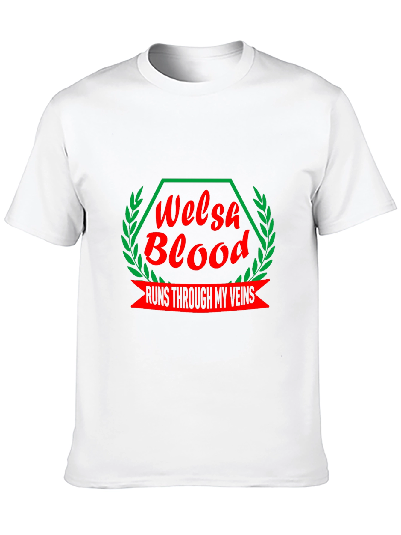 Welsh Blood T-Shirt - Red & Green Design