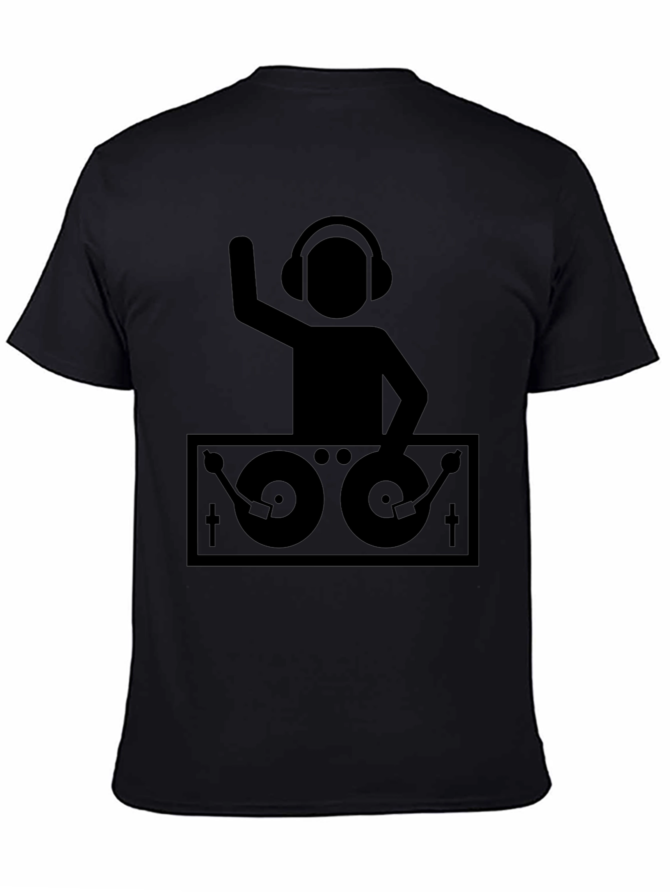 DJ Turntable Graphic T-Shirt - Black