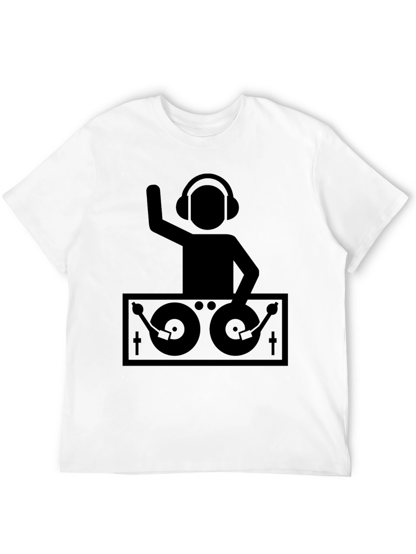 DJ Turntable Graphic T-Shirt - Black