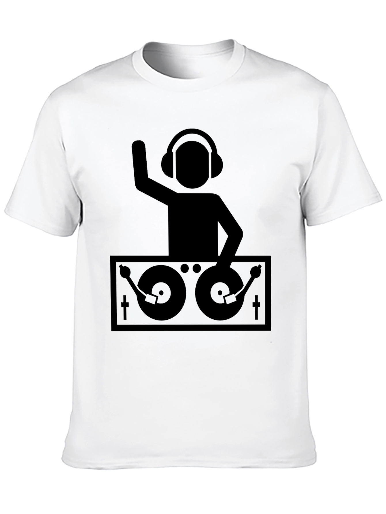 DJ Turntable Graphic T-Shirt - Black