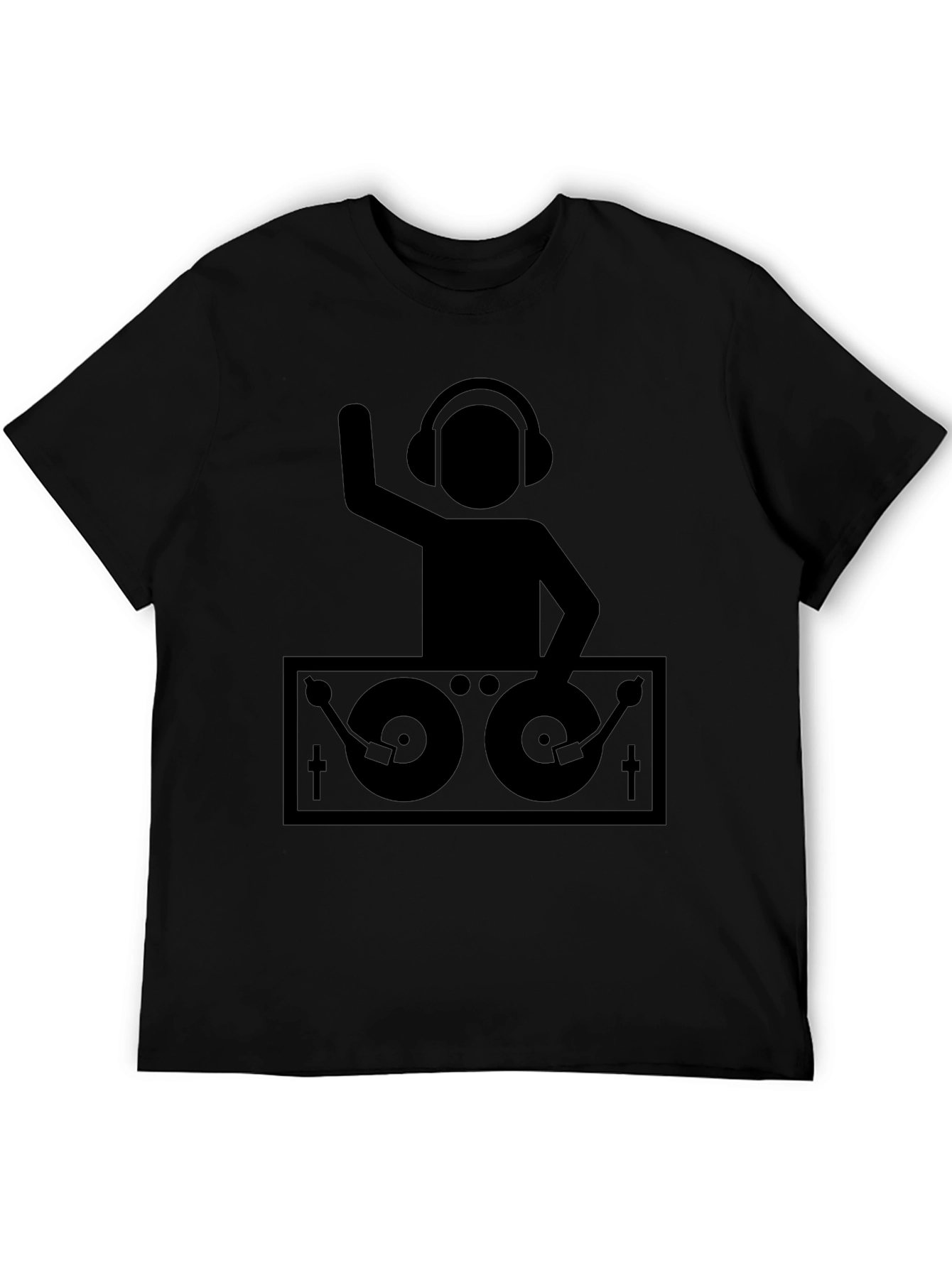 DJ Turntable Graphic T-Shirt - Black