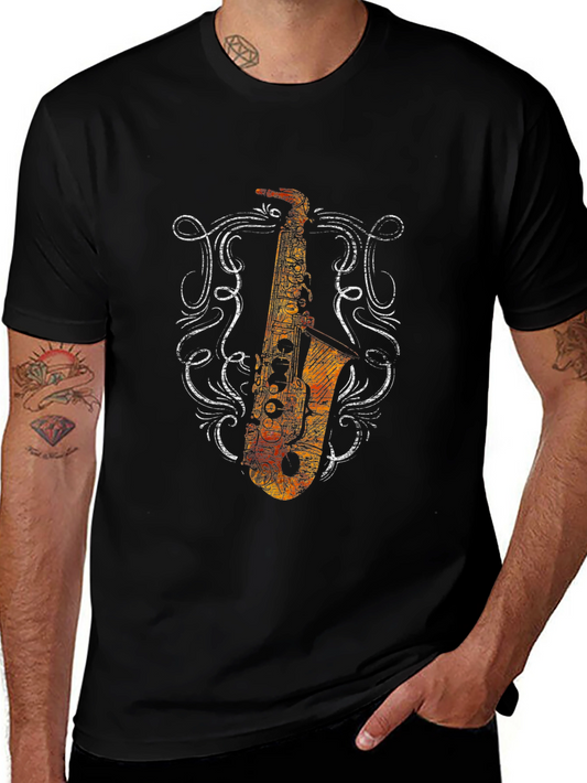 Saxophone Graphic Tee - Cool Musical T-Shirt for Musicians