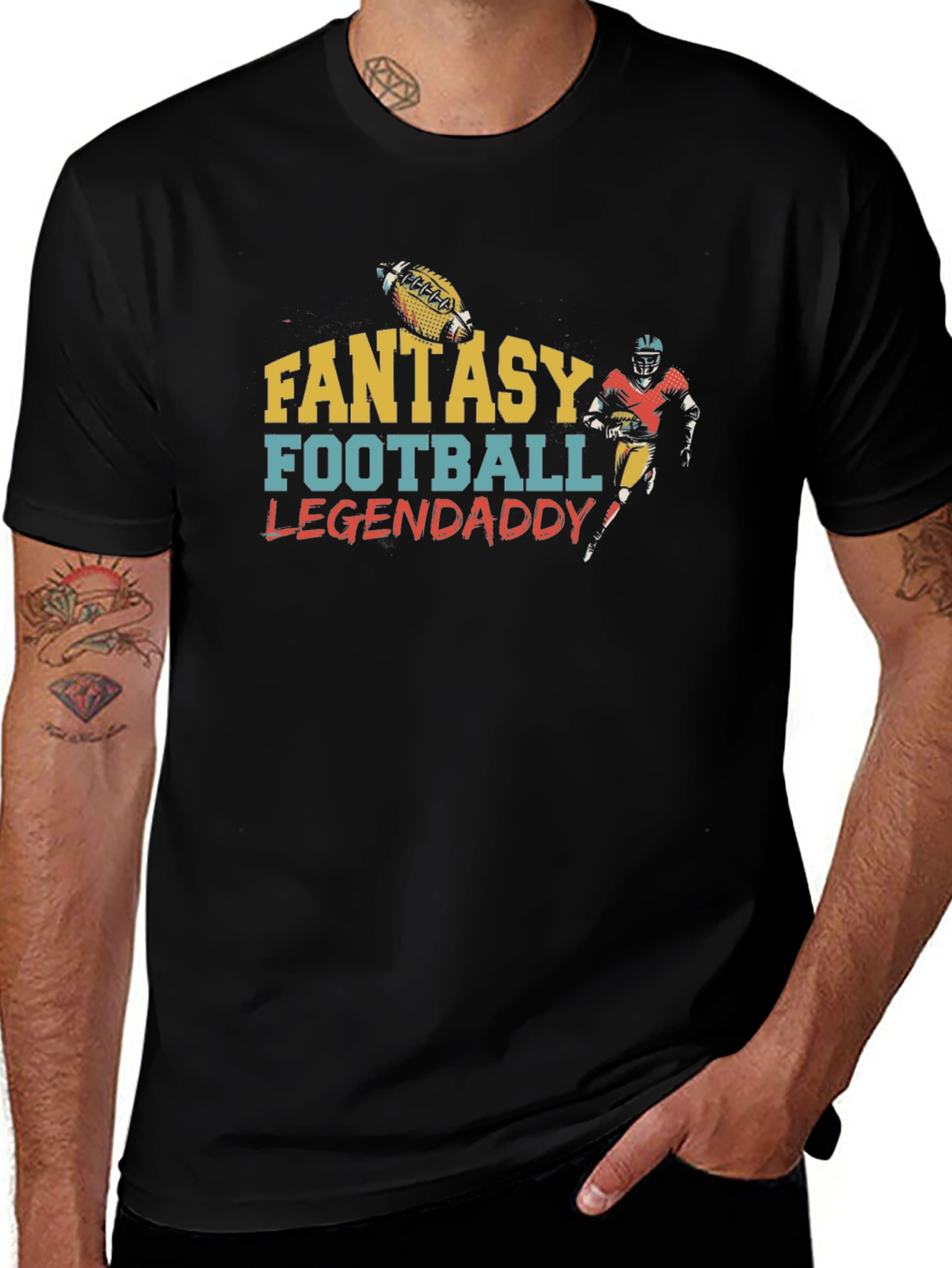 Fantasy Football Legendaddy Black T-Shirt