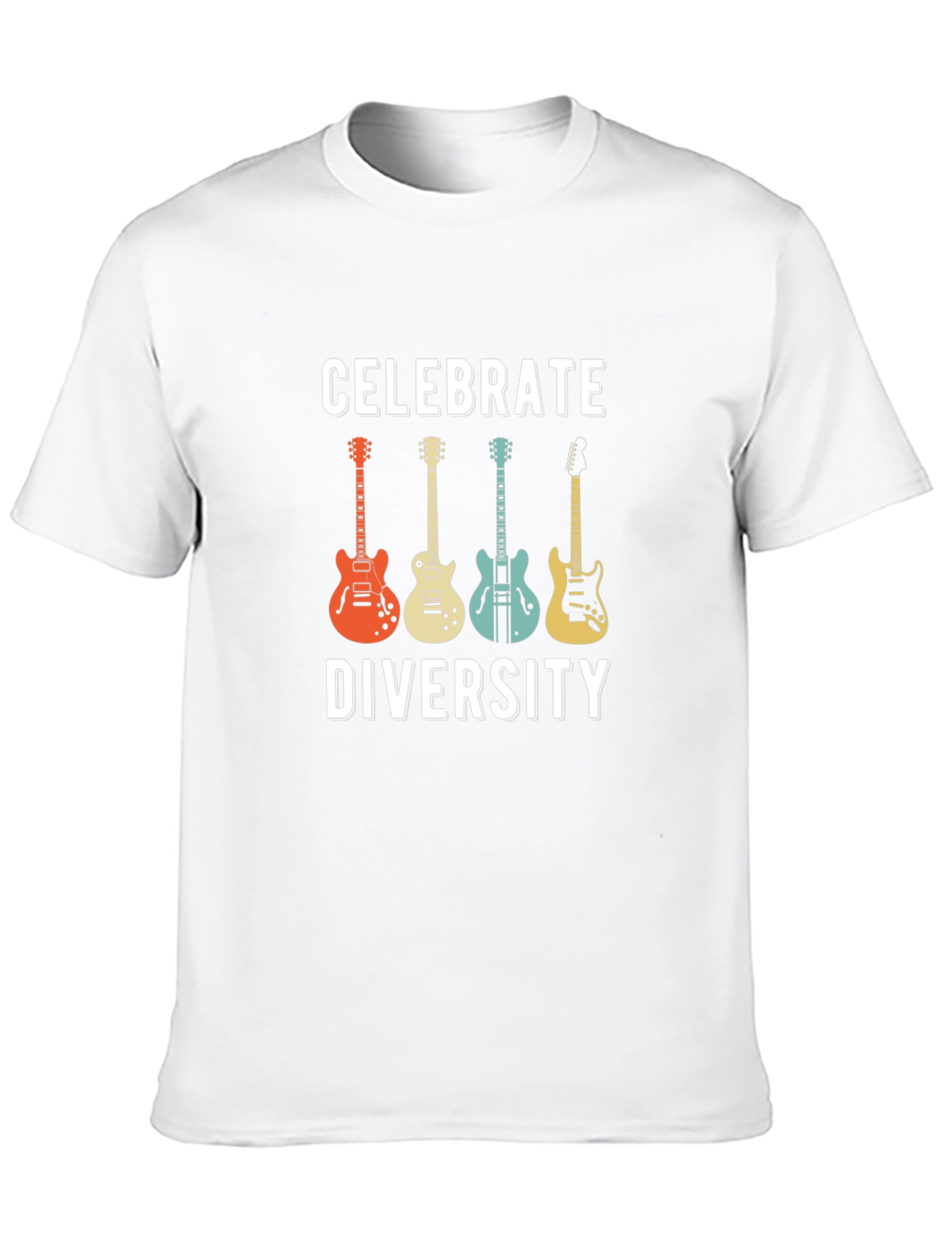 Celebrate Diversity Guitar Graphic T-Shirt