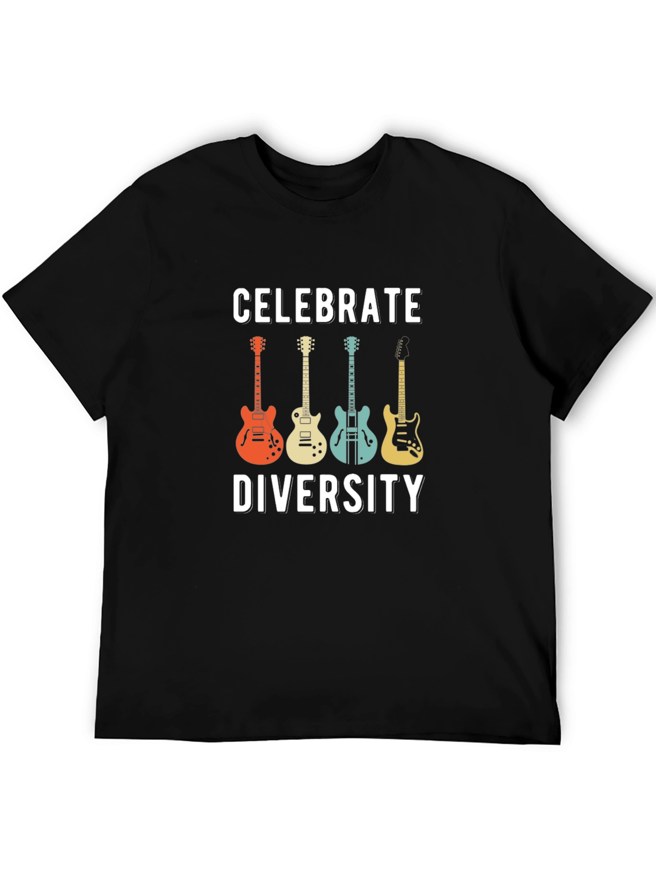 Celebrate Diversity Guitar Graphic T-Shirt