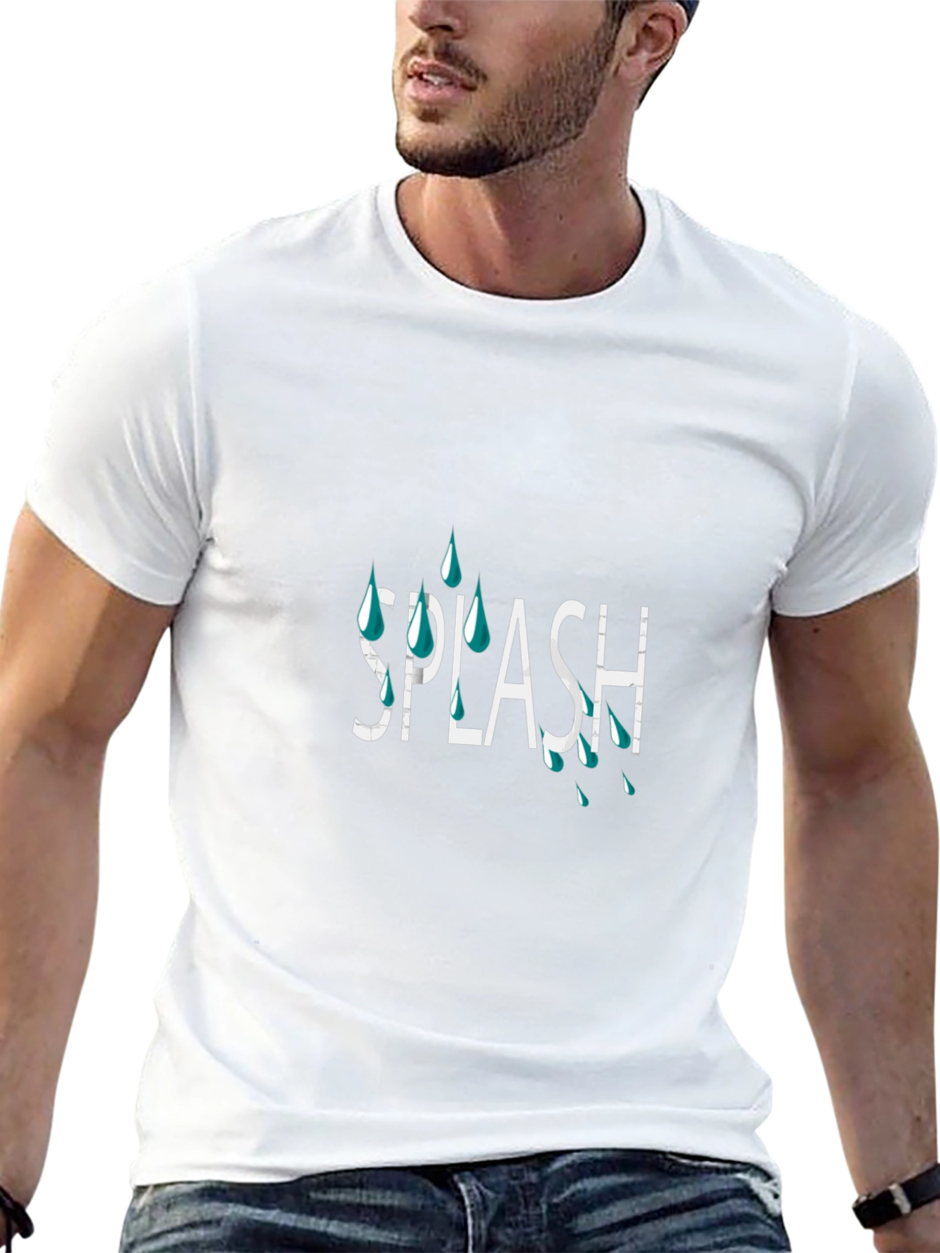 Splash Graphic Tee - Cool & Casual Black T-Shirt