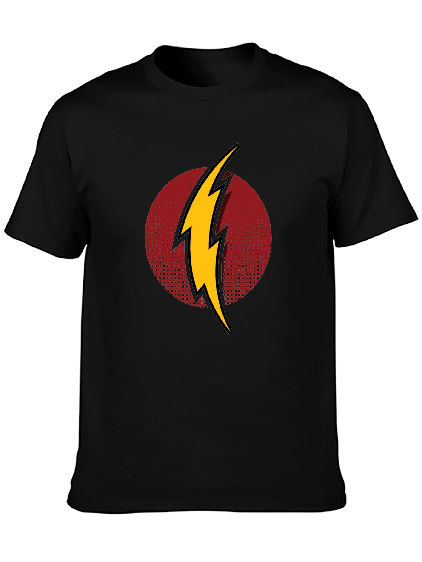 Flash Logo Mens Black T-Shirt