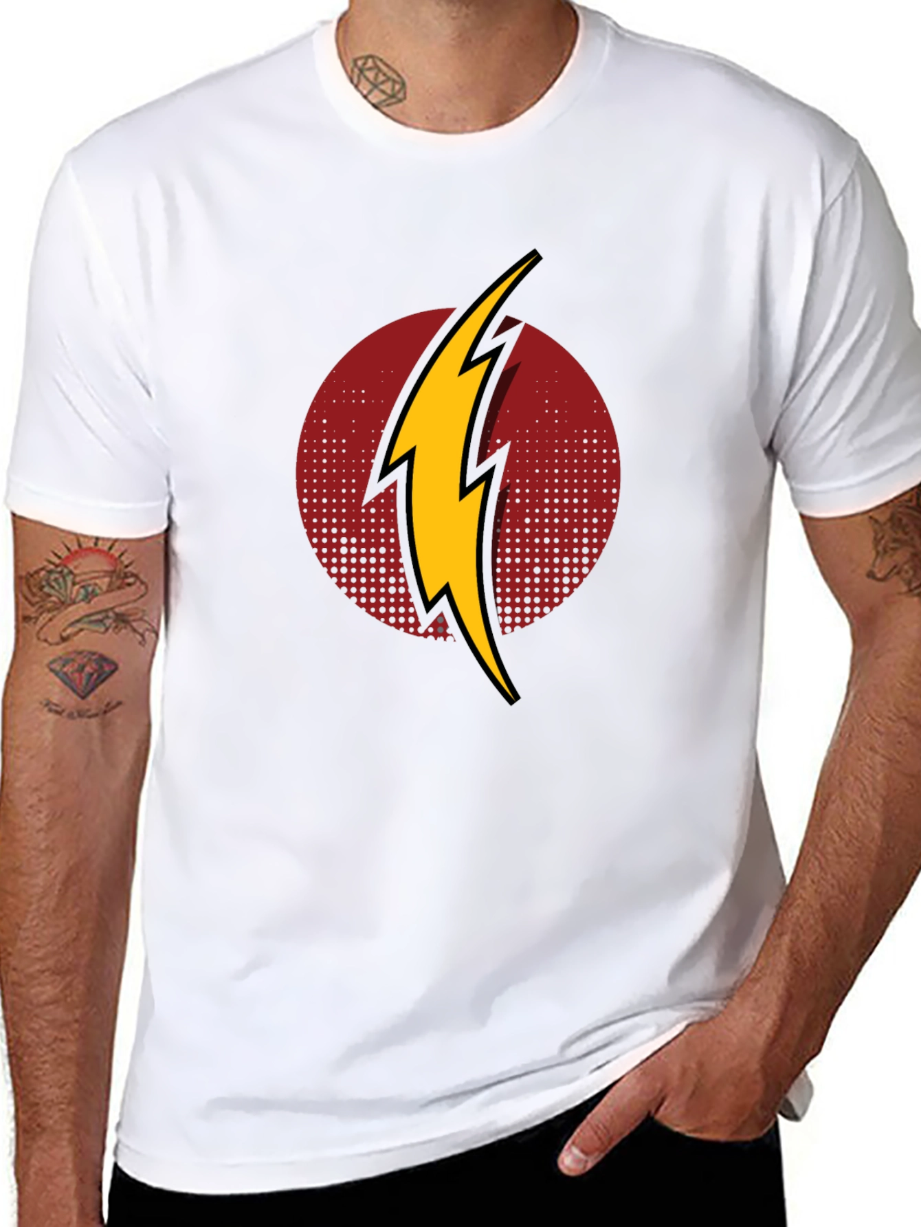 Flash Logo Mens Black T-Shirt