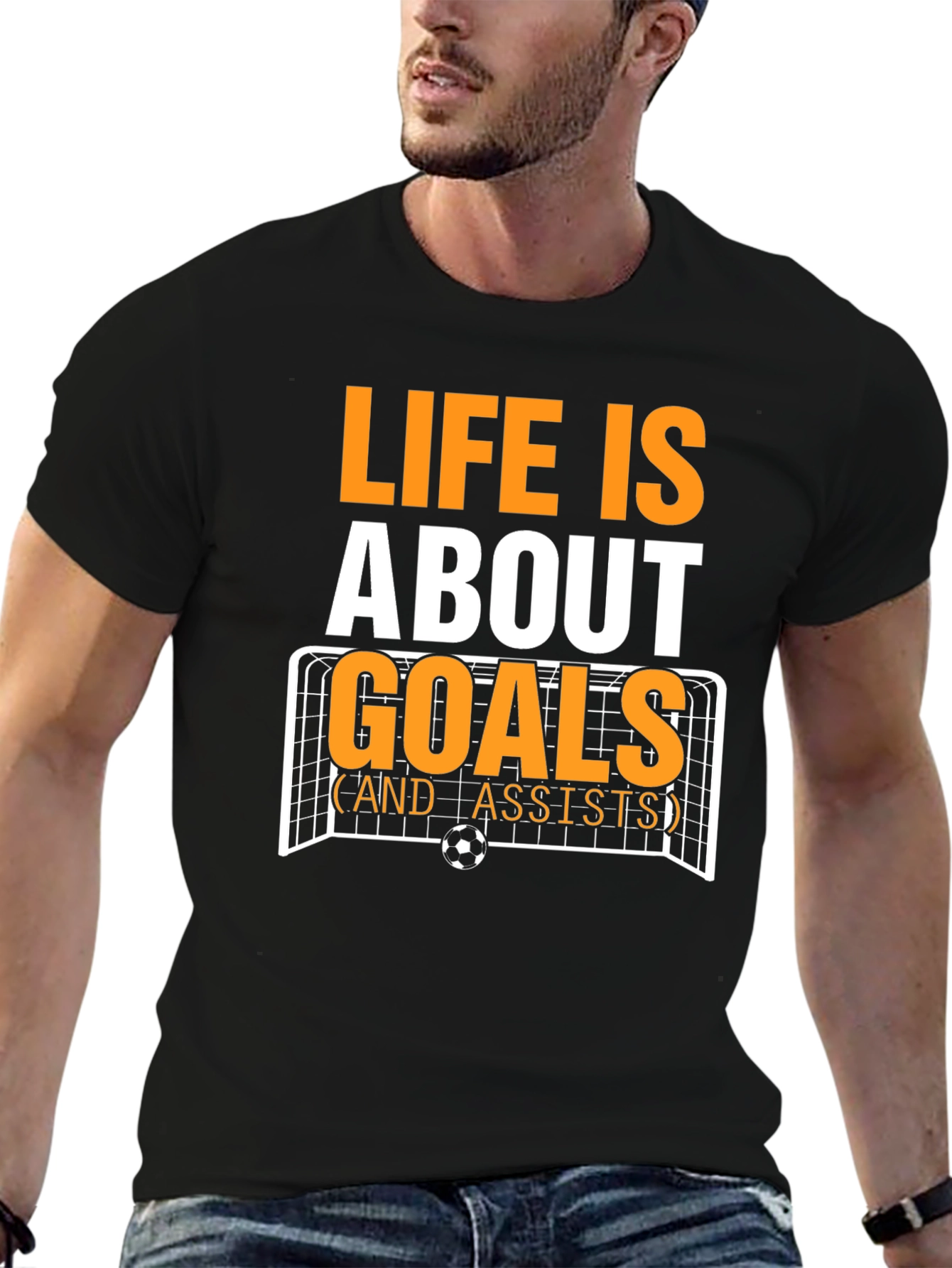 Life is About Goals T-Shirt - Soccer Design