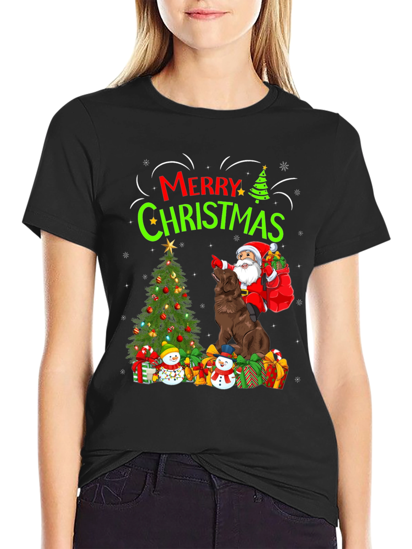 Merry Christmas Dog Santa T-Shirt