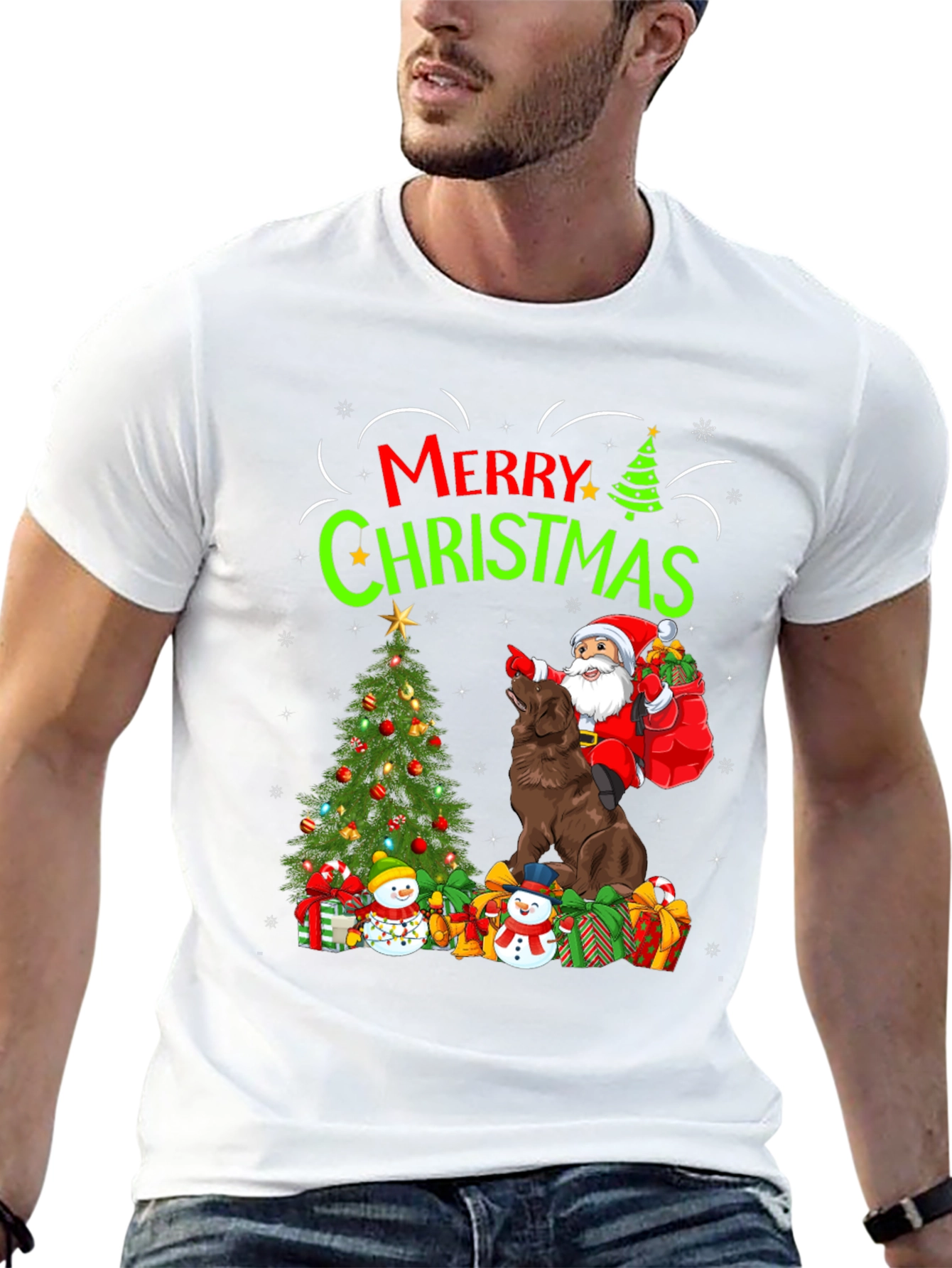 Merry Christmas Dog Santa T-Shirt