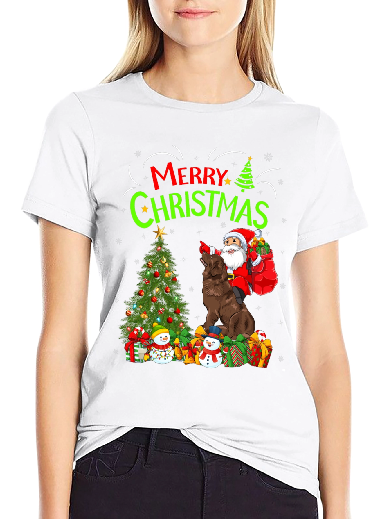 Merry Christmas Dog Santa T-Shirt