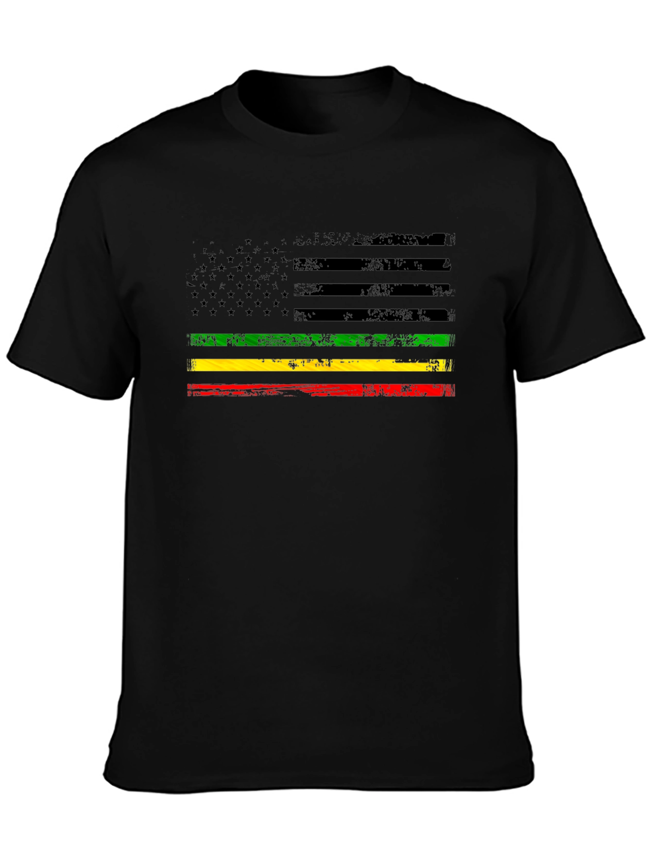Pan African American Flag Graphic T-Shirt