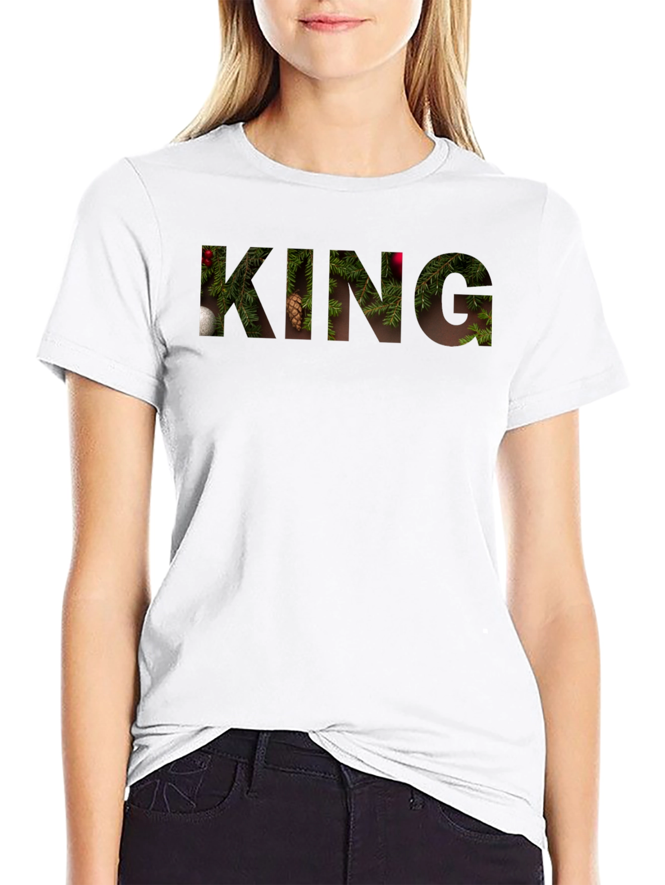 King Christmas Tree Fill Tee - Black